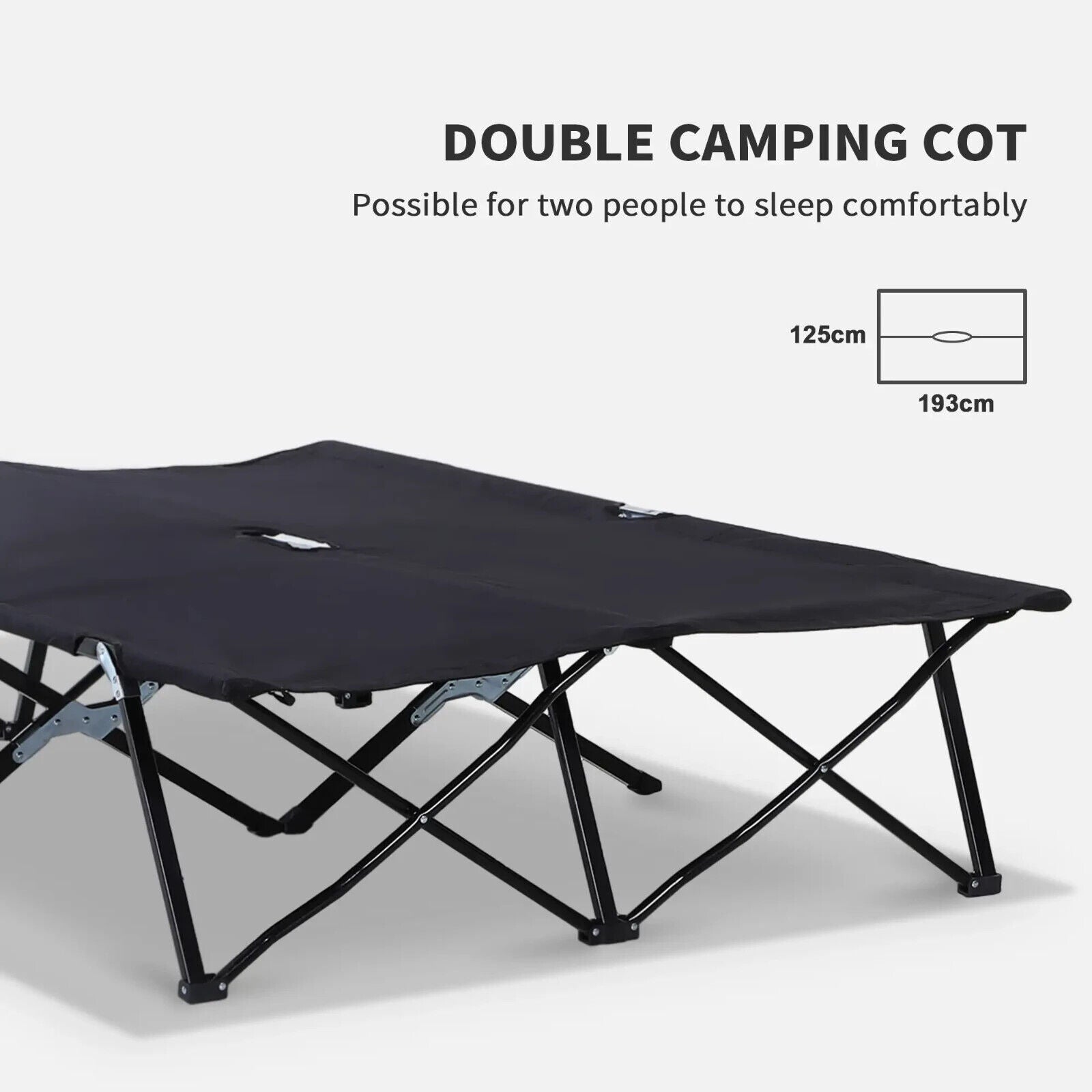 Double Folding Cot Bed with Carry Bag Portable Travel Camp Bed for Hiking Tent - Home and Garden Furniture Shop - #rustic - furniture#