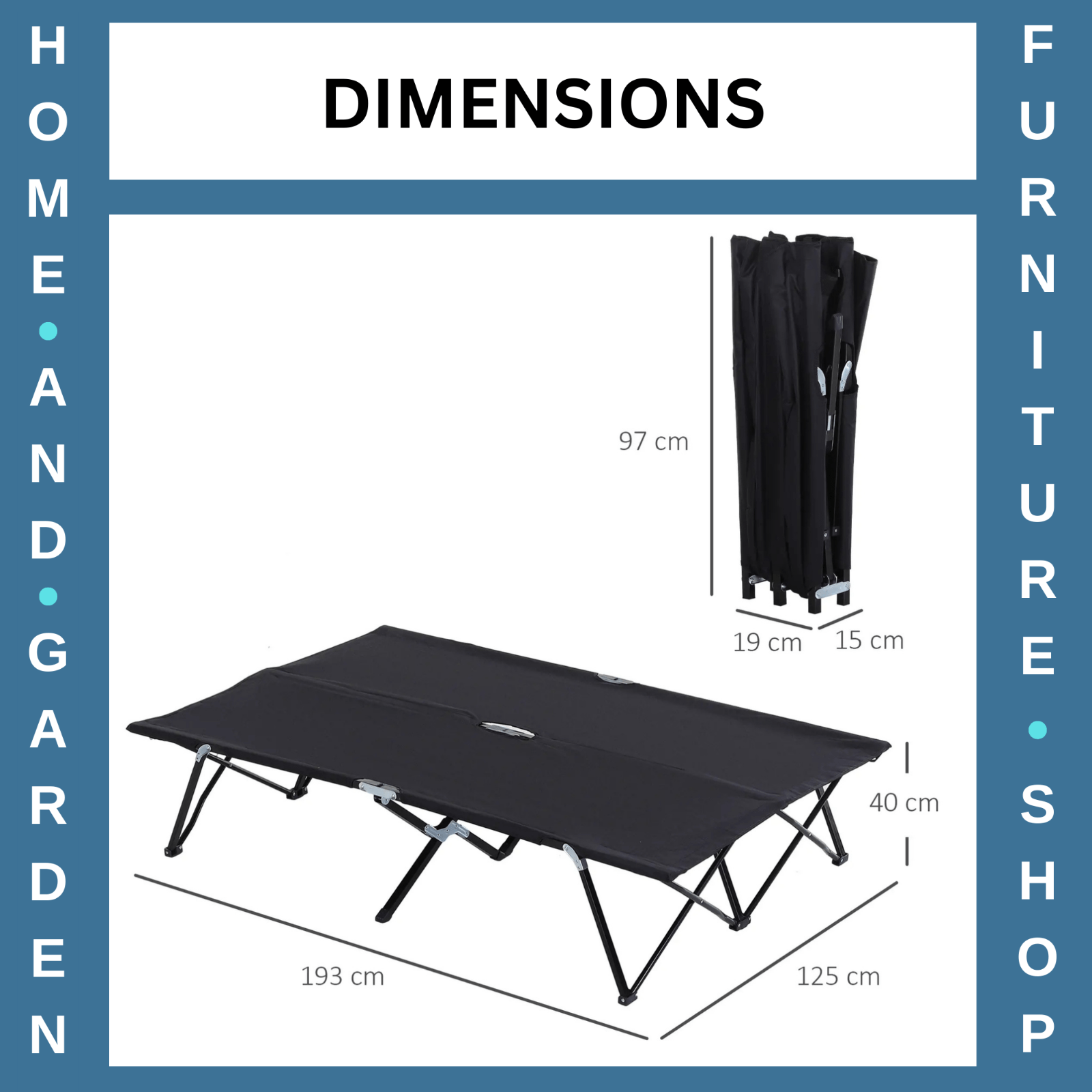 Double Folding Cot Bed with Carry Bag Portable Travel Camp Bed for Hiking Tent - Home and Garden Furniture Shop - #rustic - furniture#