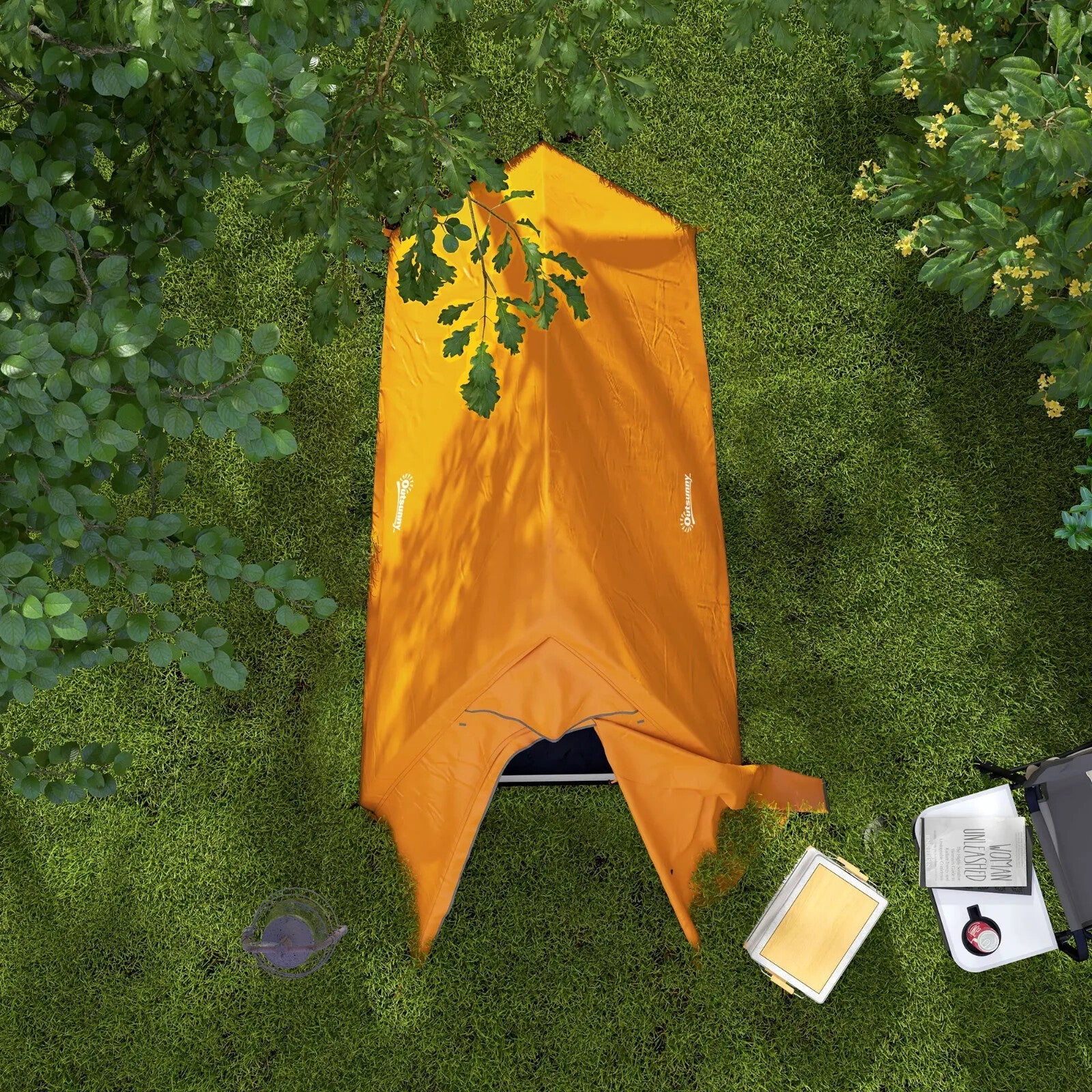 Double Layer Camping Tent 1 to 2 Man Waterproof 2000mm Lightweight w/ Carry Bag - Home and Garden Furniture Shop - rustic - furniture