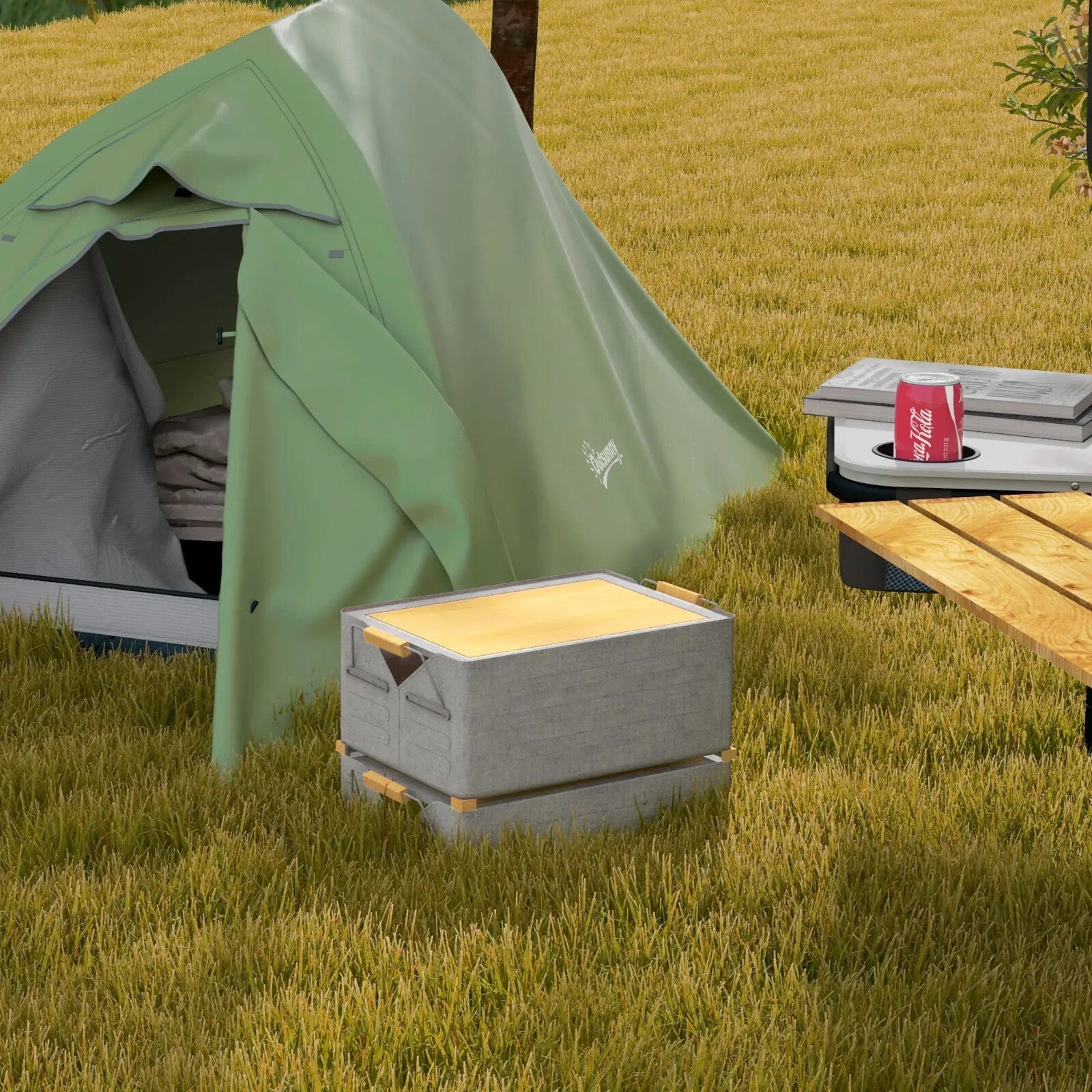 Double Layer Camping Tent 1 to 2 Man Waterproof 2000mm Lightweight w/ Carry Bag - Home and Garden Furniture Shop - rustic - furniture
