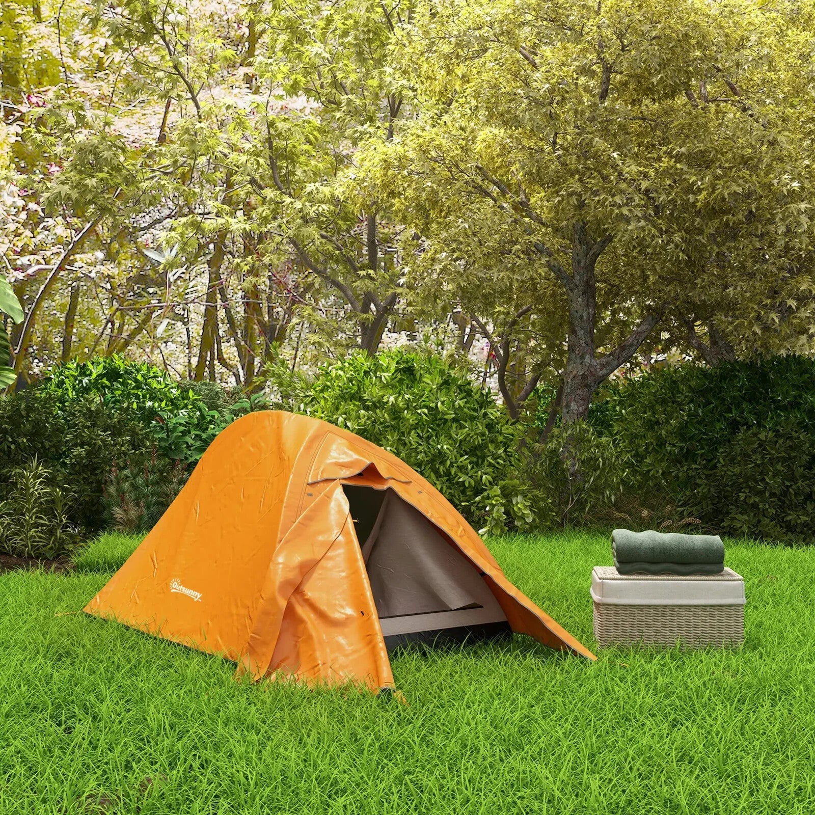 Double Layer Camping Tent 1 to 2 Man Waterproof 2000mm Lightweight w/ Carry Bag - Home and Garden Furniture Shop - rustic - furniture