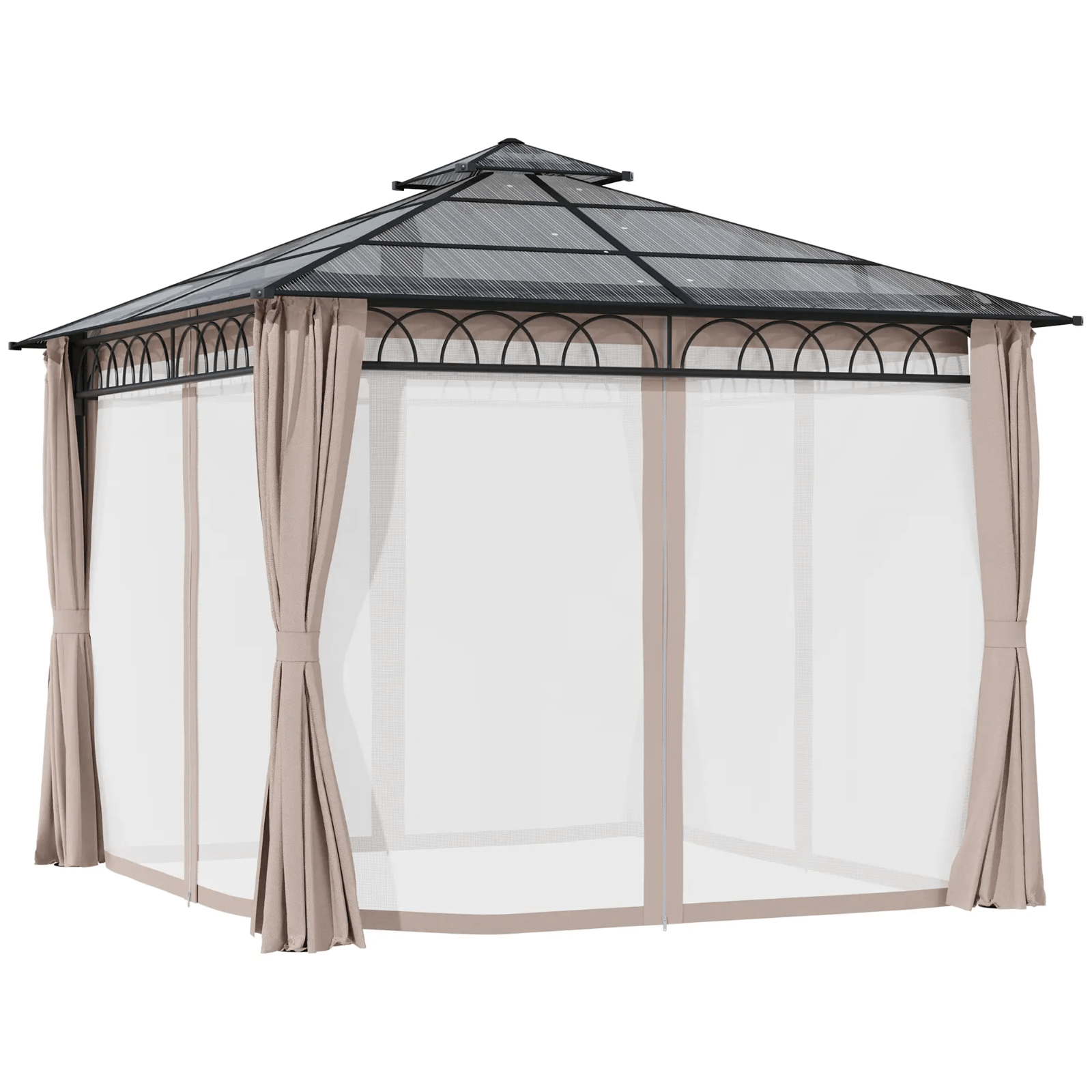 Double Roof Hard Top Gazebo with Sides 3m Party Tent Garden Marquee Patio Cover - Home and Garden Furniture Shop - #rustic - furniture#