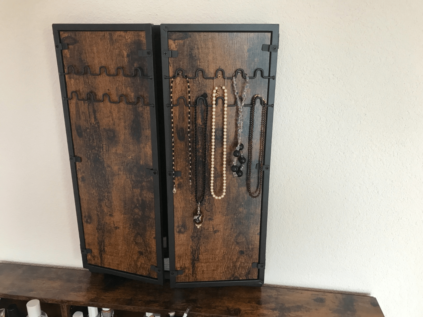 Dressing Table with Mirror and Stool Vanity Table Mirror Makeup Desk 3 Drawers - Home and Garden Furniture Shop - rustic - furniture