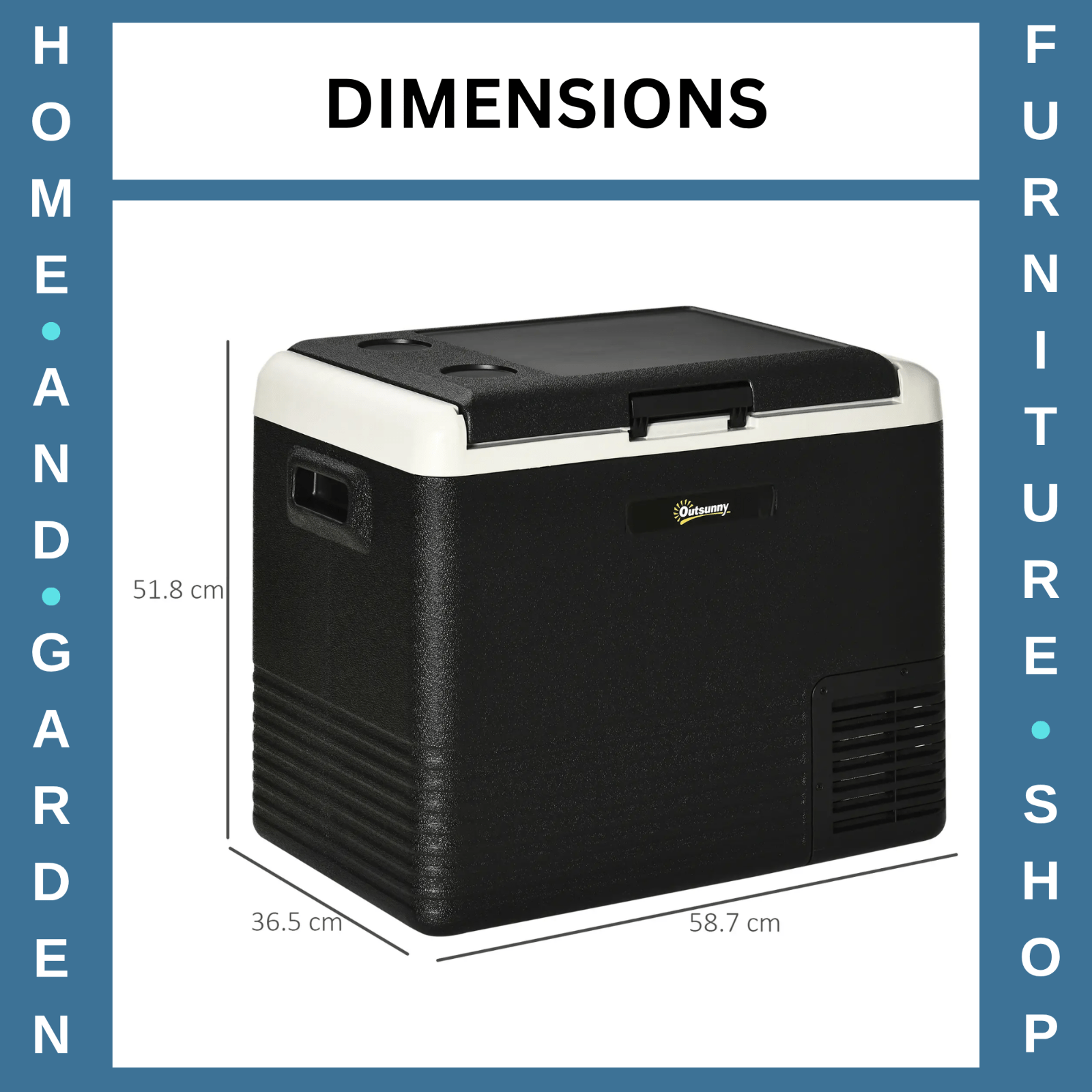 Electric Fridge Compressor Car Fridge Freezer 50L Portable Cooler Box 12v 240v - Home and Garden Furniture Shop - rustic - furniture