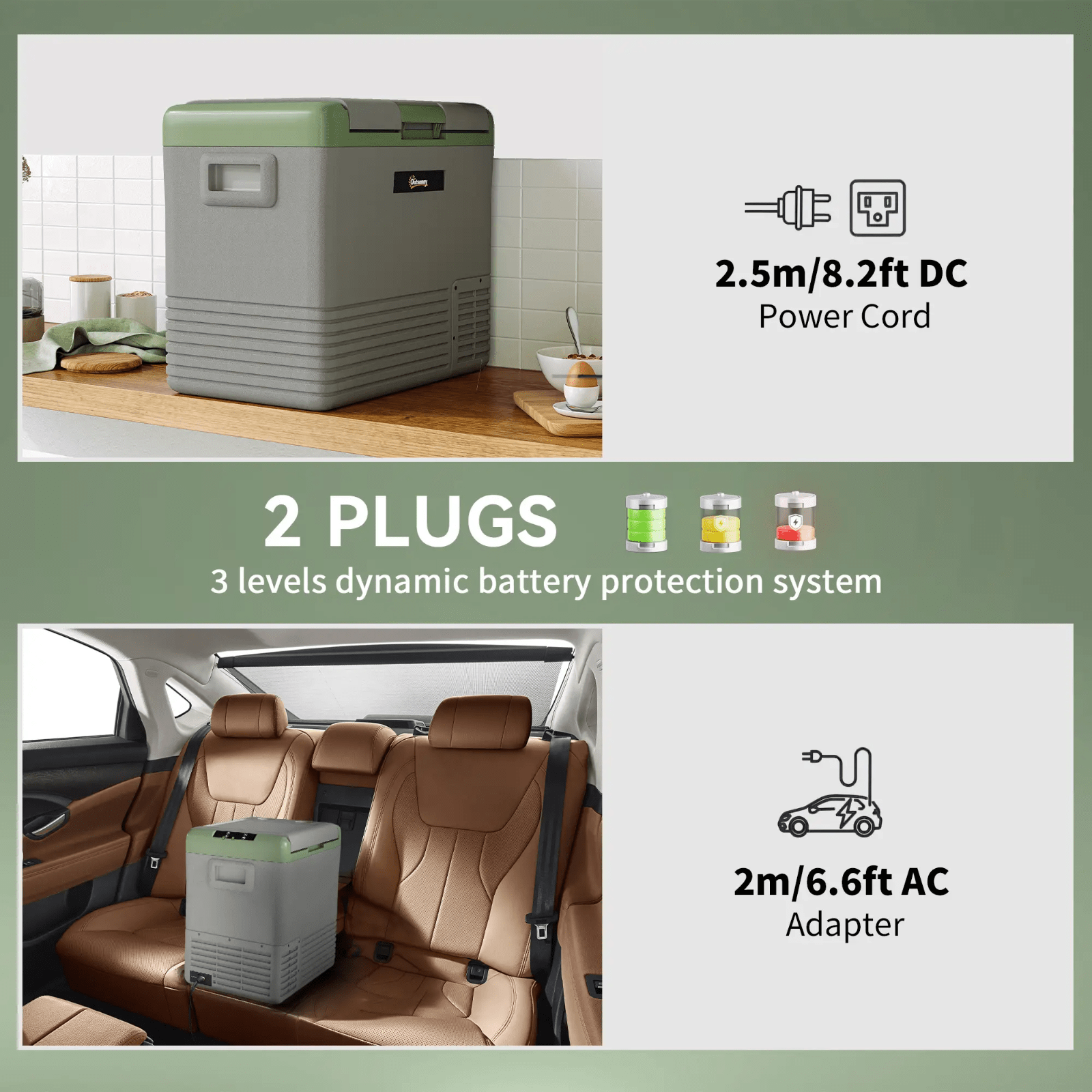 Electric Fridge Compressor Car Fridge Freezer 50L Portable Cooler Box 12v 240v - Home and Garden Furniture Shop - rustic - furniture