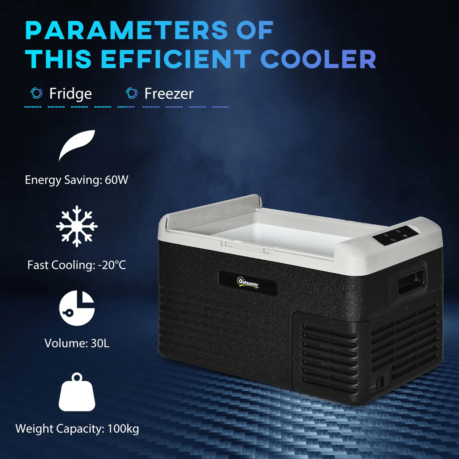 Electric Fridge Compressor Car Fridge Freezer Portable Cooler Box 12v 50L 40L 30 - Home and Garden Furniture Shop - rustic - furniture