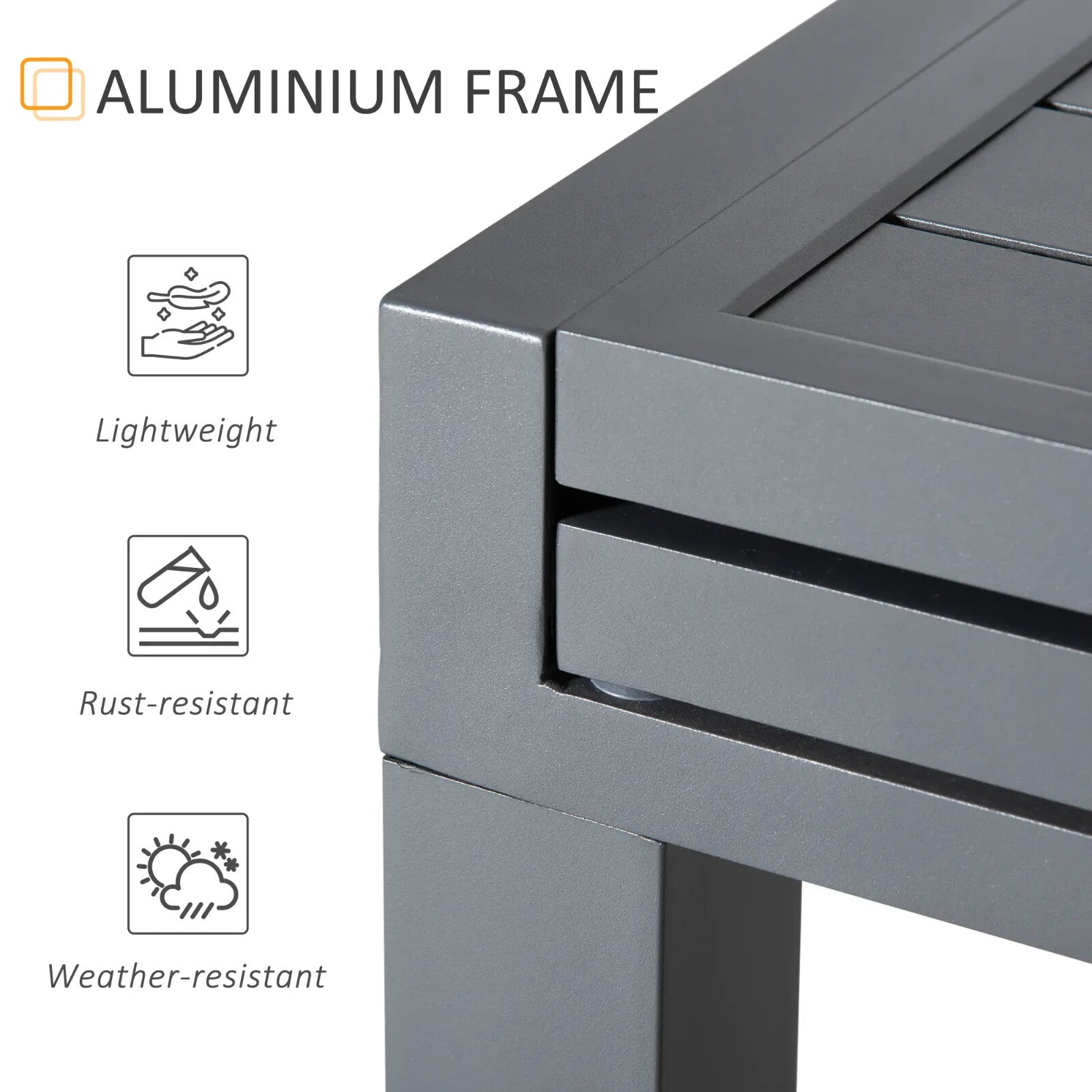 Extendable Garden Table 10 Seater Outdoor Dining Table Aluminium Frame for Patio - Home and Garden Furniture Shop - rustic - furniture