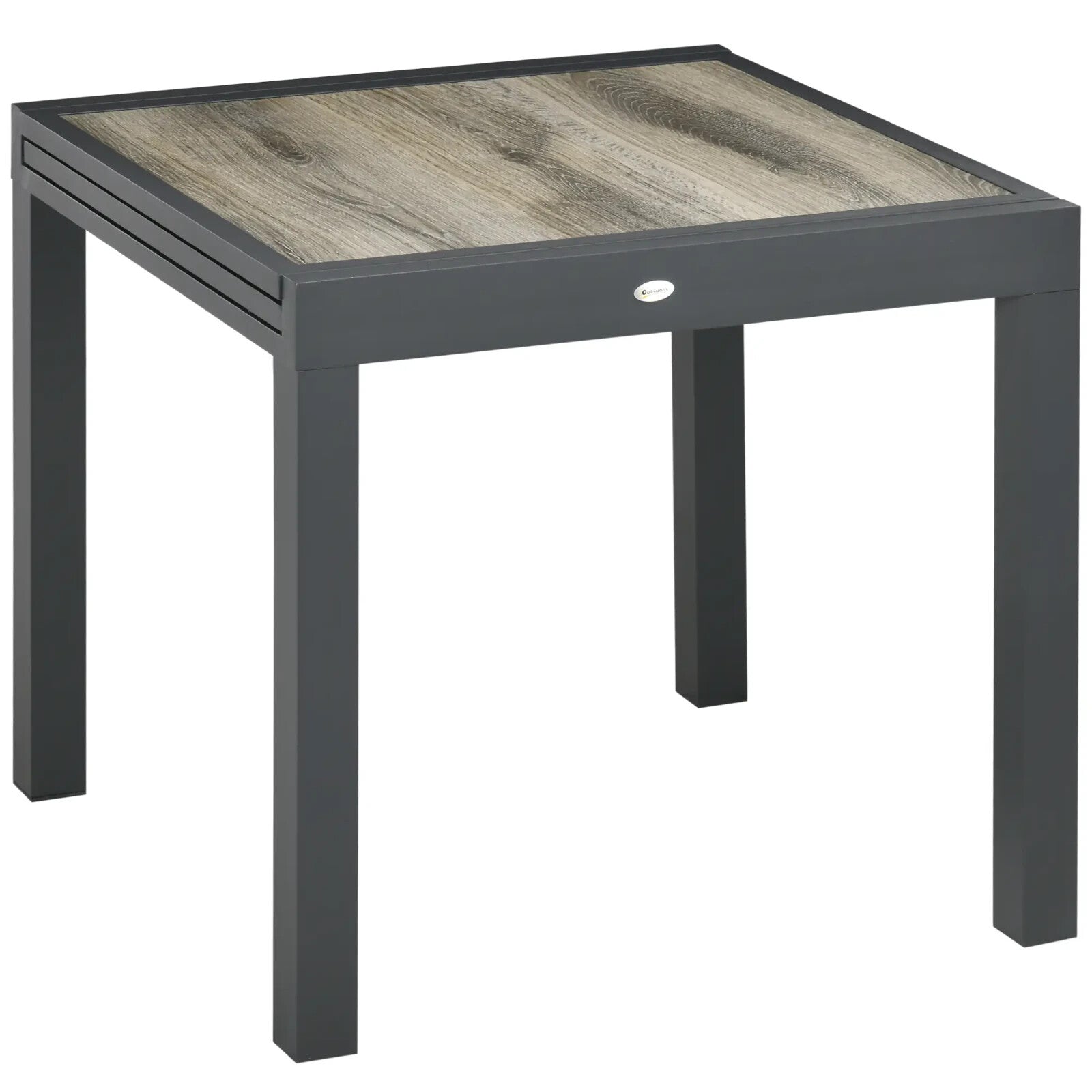 Extending Garden Dining Table Outdoor 6 Seater Patio Table Aluminium Frame Grey - Home and Garden Furniture Shop - rustic - furniture