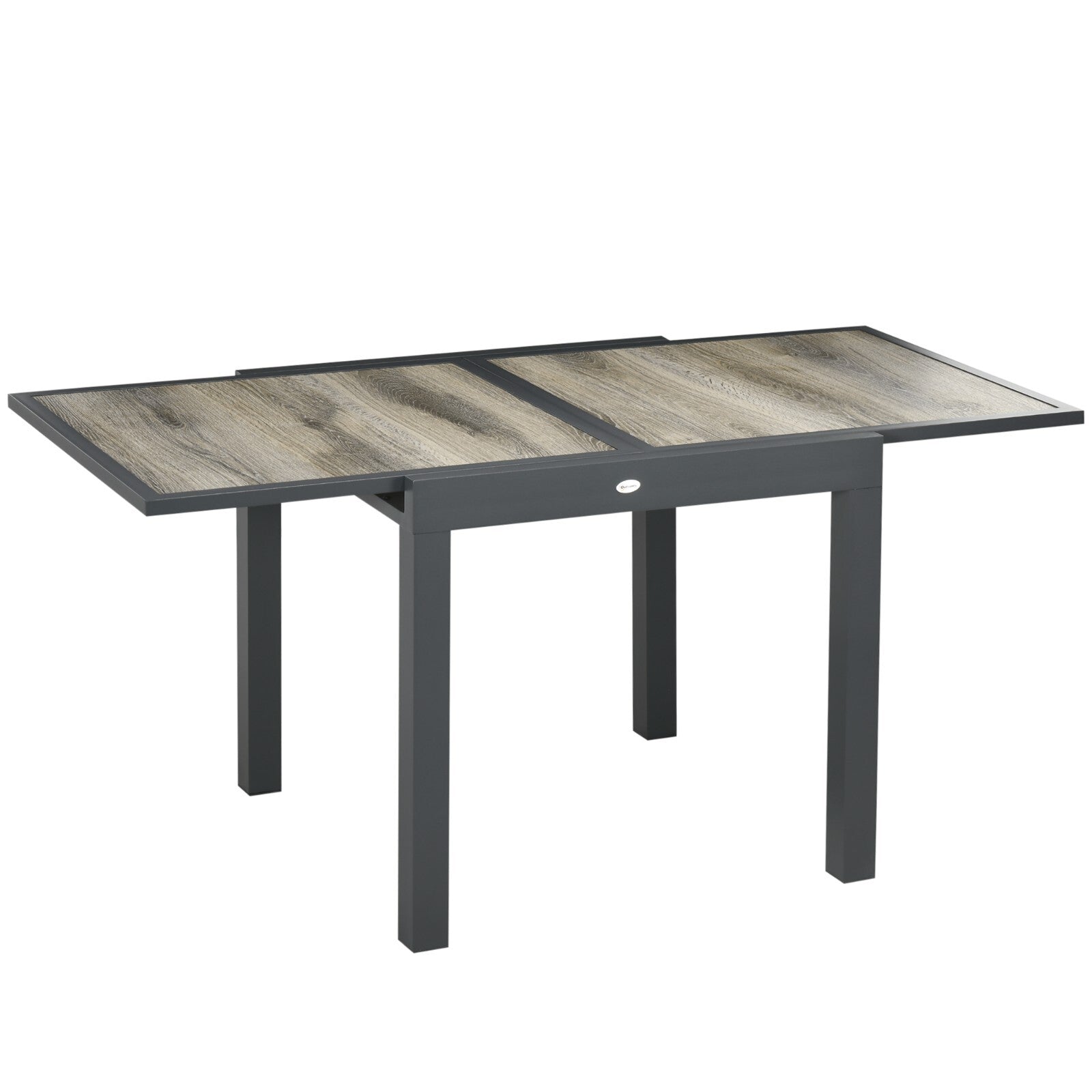 Extending Garden Dining Table Outdoor 6 Seater Patio Table Aluminium Frame Grey - Home and Garden Furniture Shop - rustic - furniture