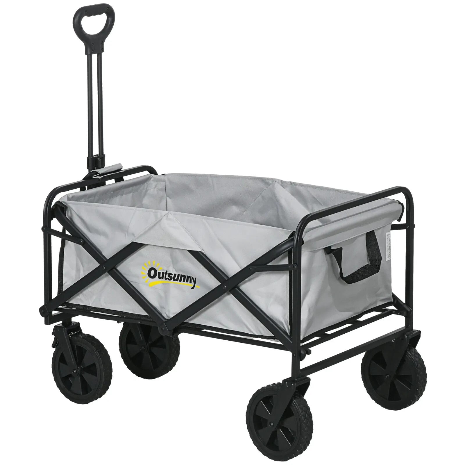 Festival Trolley Cart Cargo Wagon Foldable with Four Universal Wheels Dark Grey - Home and Garden Furniture Shop - rustic - furniture