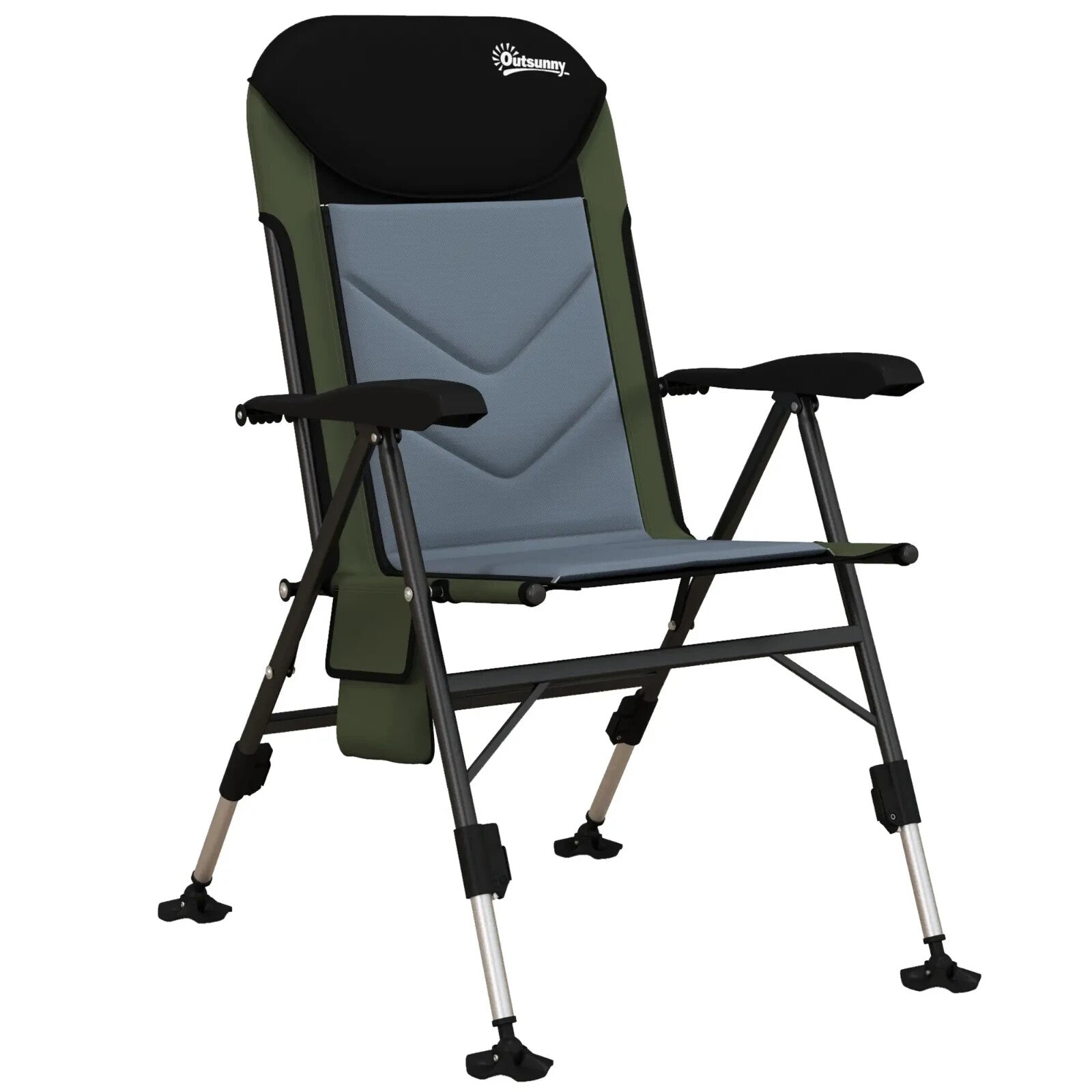 Foldable Fishing Chair with Adjustable Legs and Metal Frame for Outdoor Use - Home and Garden Furniture Shop - rustic - furniture