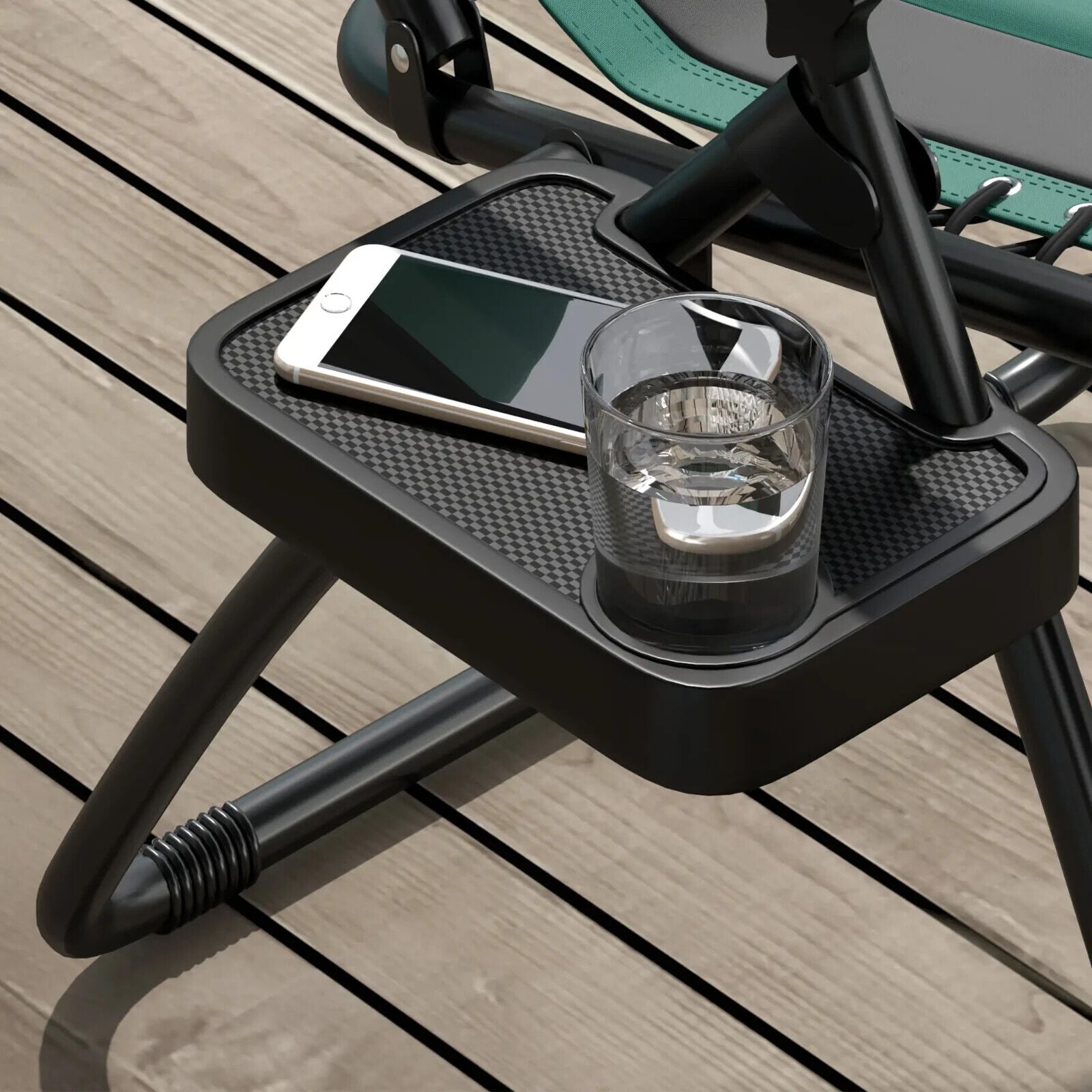 Foldable Reclining Garden Chair Set of 2 Zero Gravity Padded Seat Cup Holder - Home and Garden Furniture Shop - #rustic - furniture#