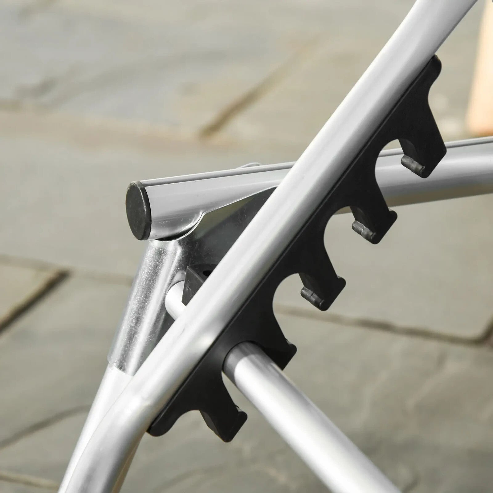 Foldable Reclining Sun Lounger Chair Camping Bed with Pillow 4 Level Aluminium - Home and Garden Furniture Shop - rustic - furniture