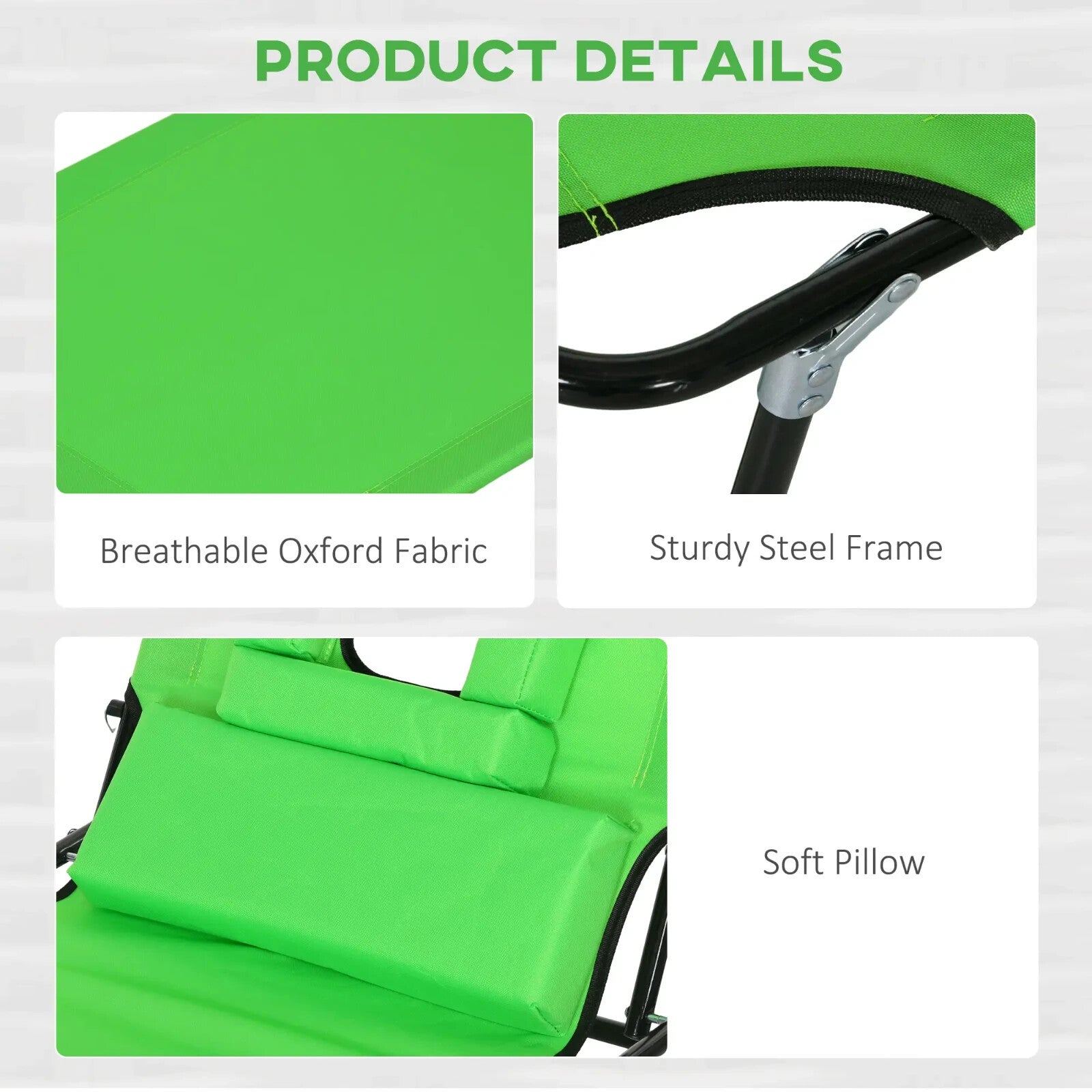 Foldable Sun Lounger Set of 2 with Pillow – 4 - Level Adjustable Reclining Chairs - Home and Garden Furniture Shop - rustic - furniture