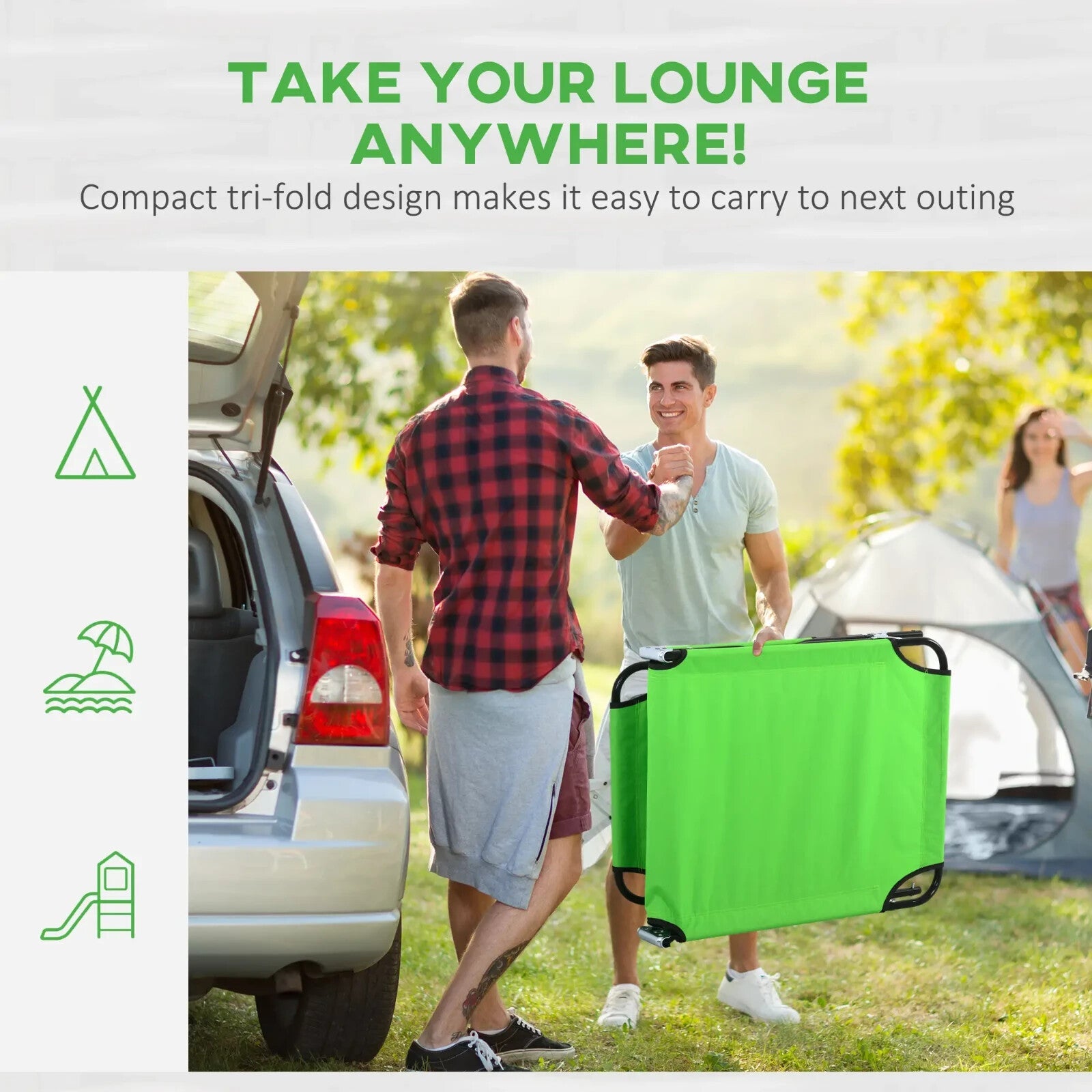 Foldable Sun Lounger Set of 2 with Pillow – 4 - Level Adjustable Reclining Chairs - Home and Garden Furniture Shop - rustic - furniture