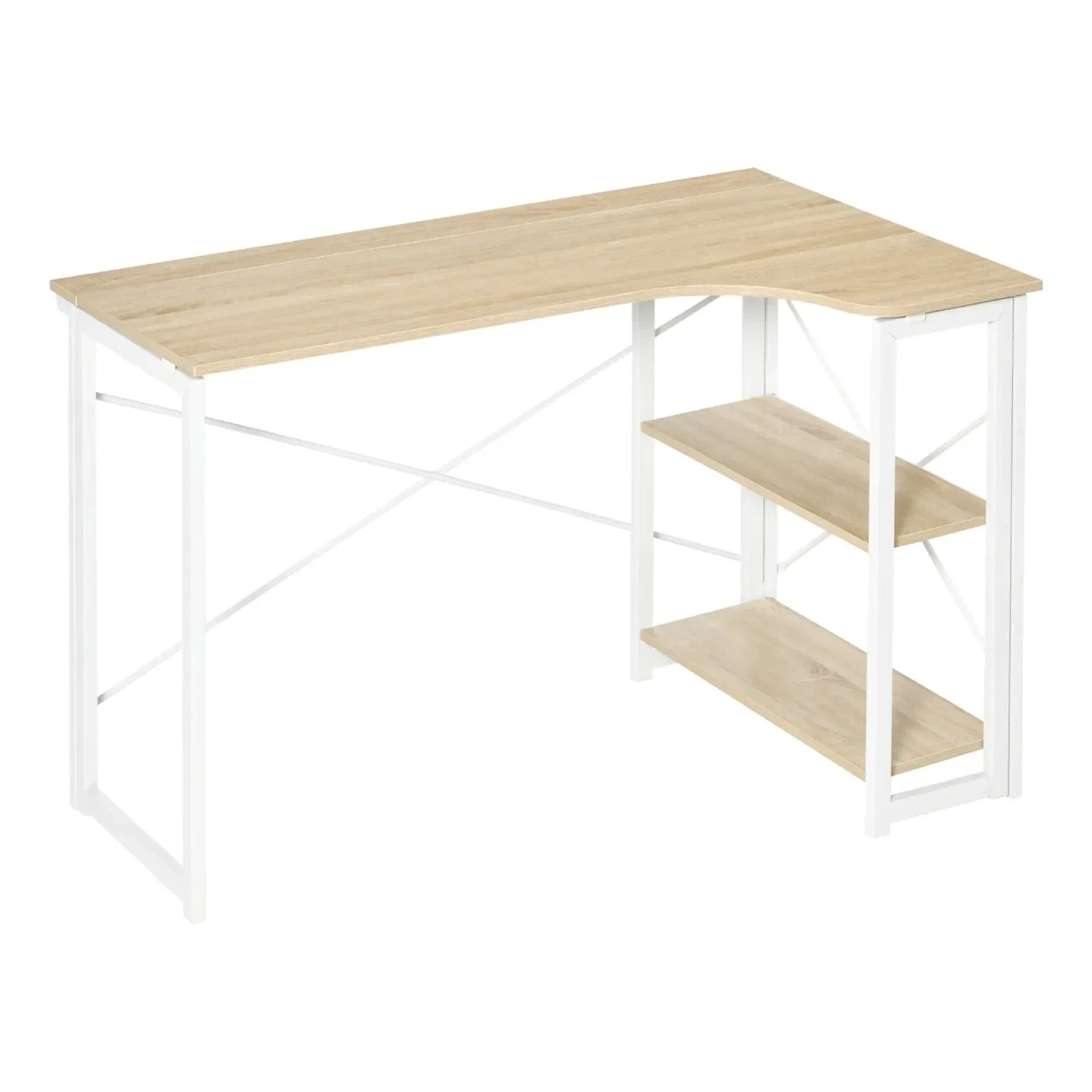 Folding L Shaped Corner Computer Desk Workstation for Home Office Study Bedroom - Home and Garden Furniture Shop - rustic - furniture