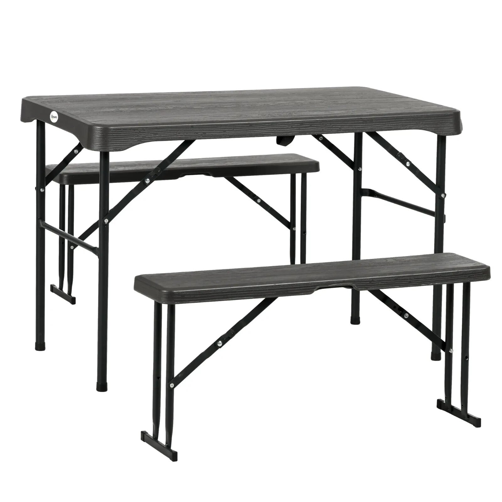 Folding Picnic Table with 2 Benches 3 Piece Portable Garden Dining Furniture Set - Home and Garden Furniture Shop - rustic - furniture