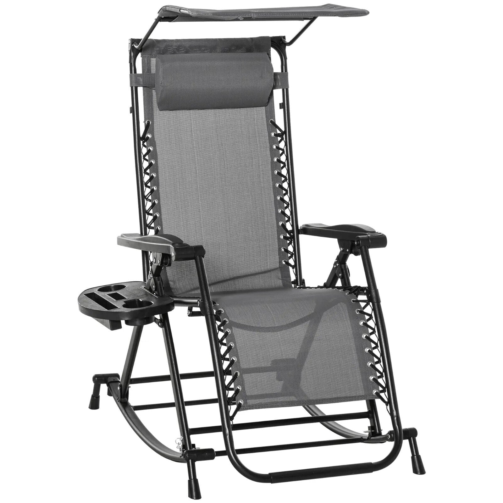 Folding Recliner Chair Outdoor Lounge Zero Gravity Seat With Adjustable Backrest - Home and Garden Furniture Shop - #rustic - furniture#