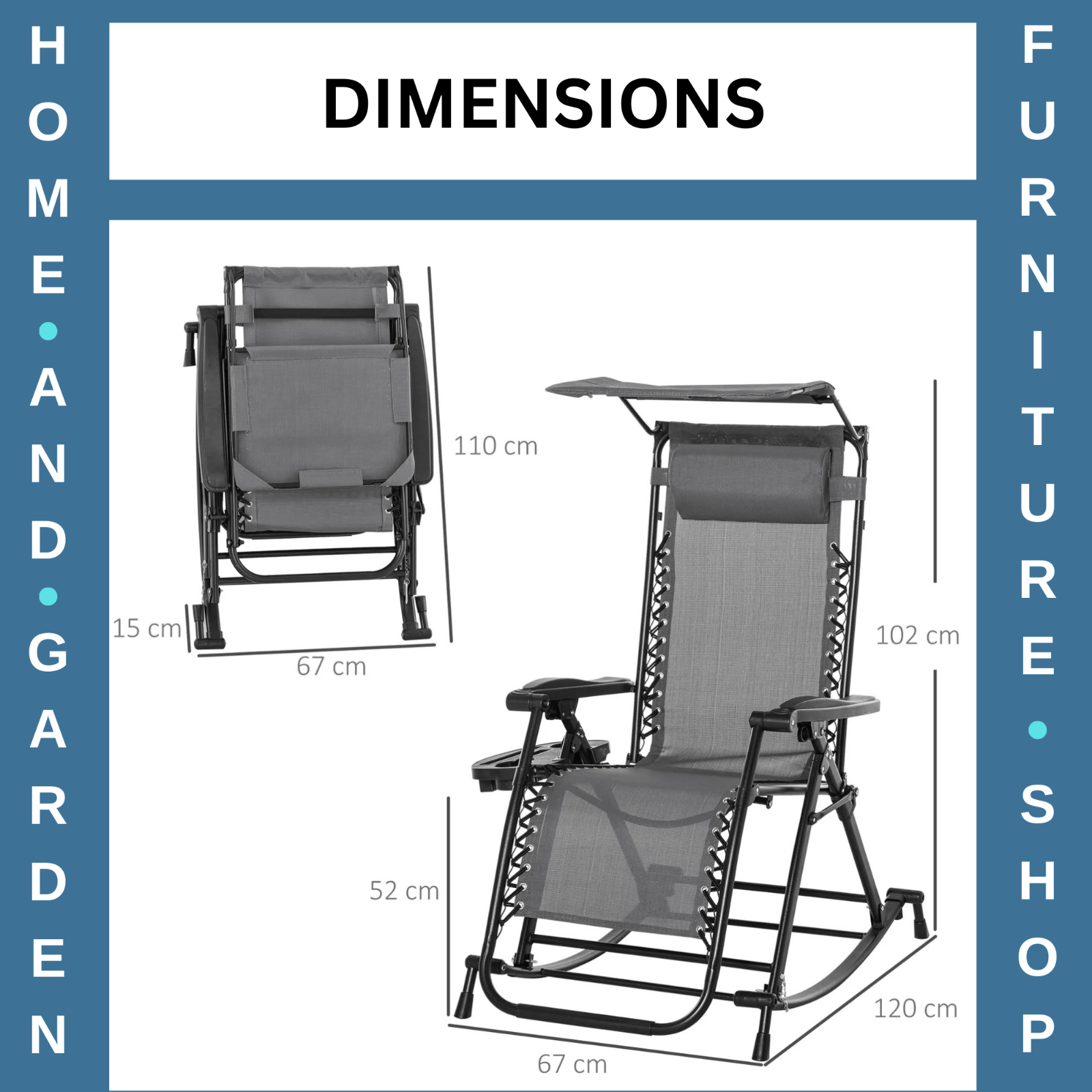 Folding Recliner Chair Outdoor Lounge Zero Gravity Seat With Adjustable Backrest - Home and Garden Furniture Shop - #rustic - furniture#