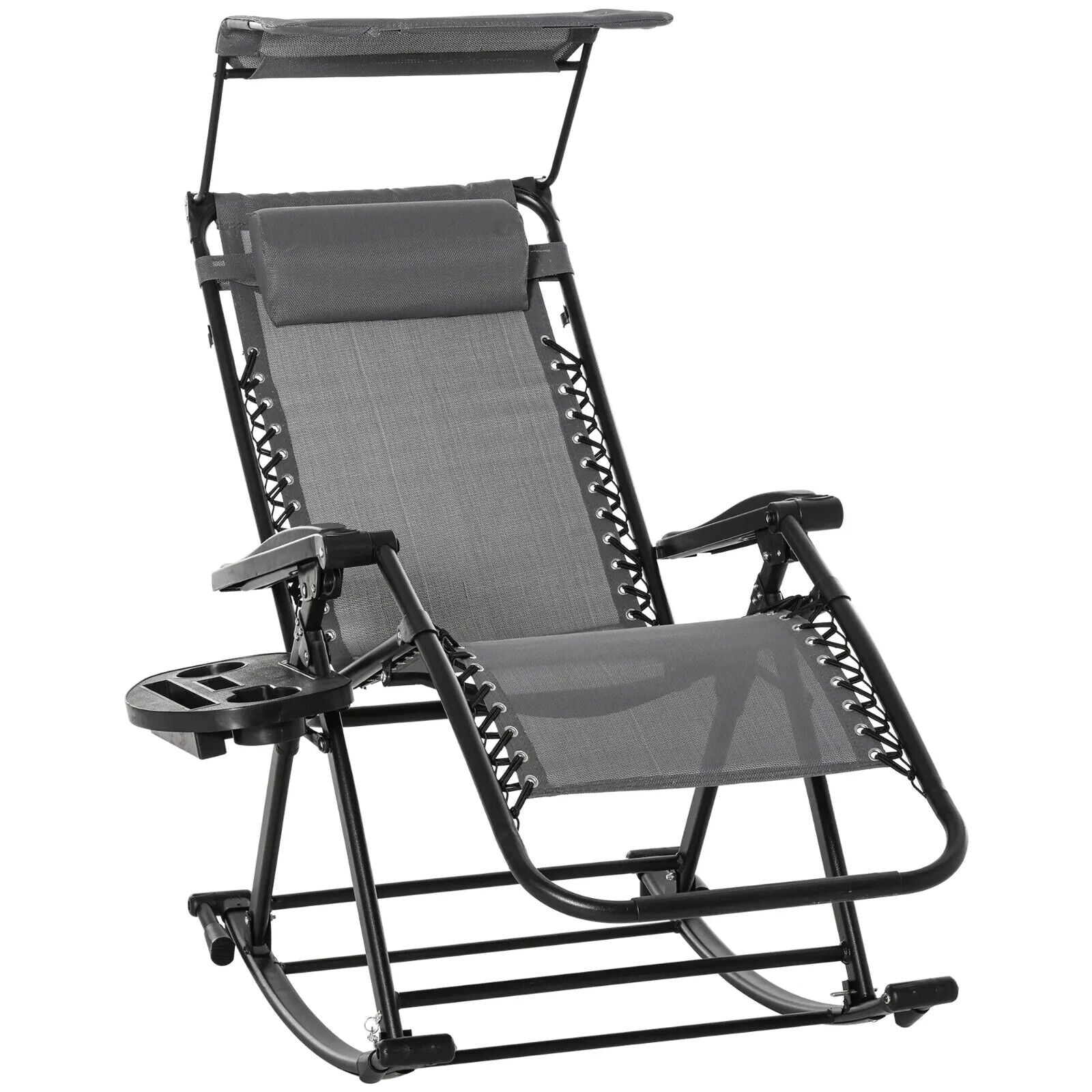 Folding Recliner Chair Outdoor Lounge Zero Gravity Seat With Adjustable Backrest - Home and Garden Furniture Shop - #rustic - furniture#