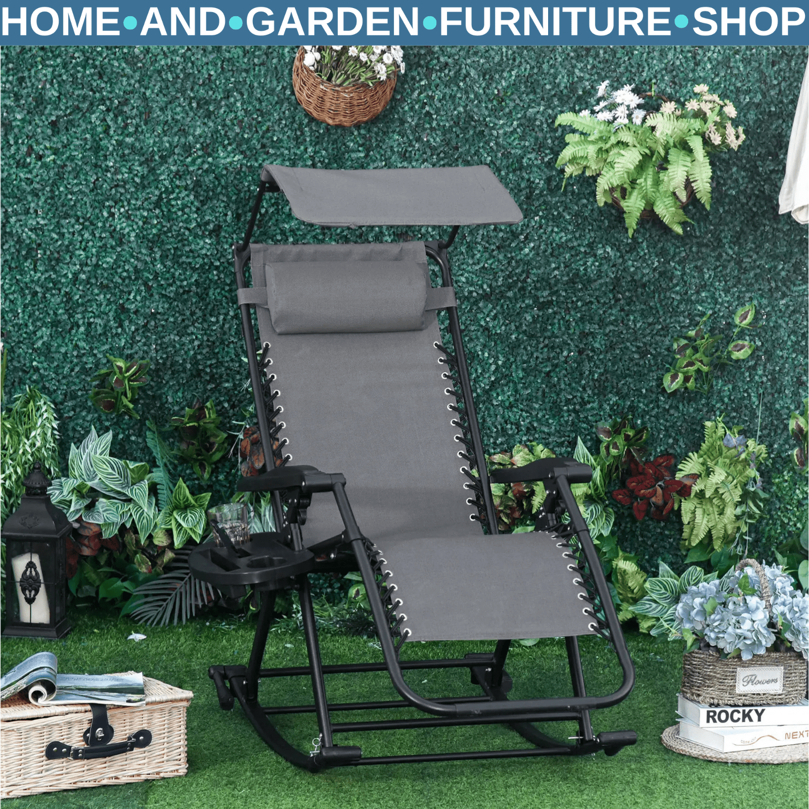 Folding Recliner Chair Outdoor Lounge Zero Gravity Seat With Adjustable Backrest - Home and Garden Furniture Shop - #rustic - furniture#