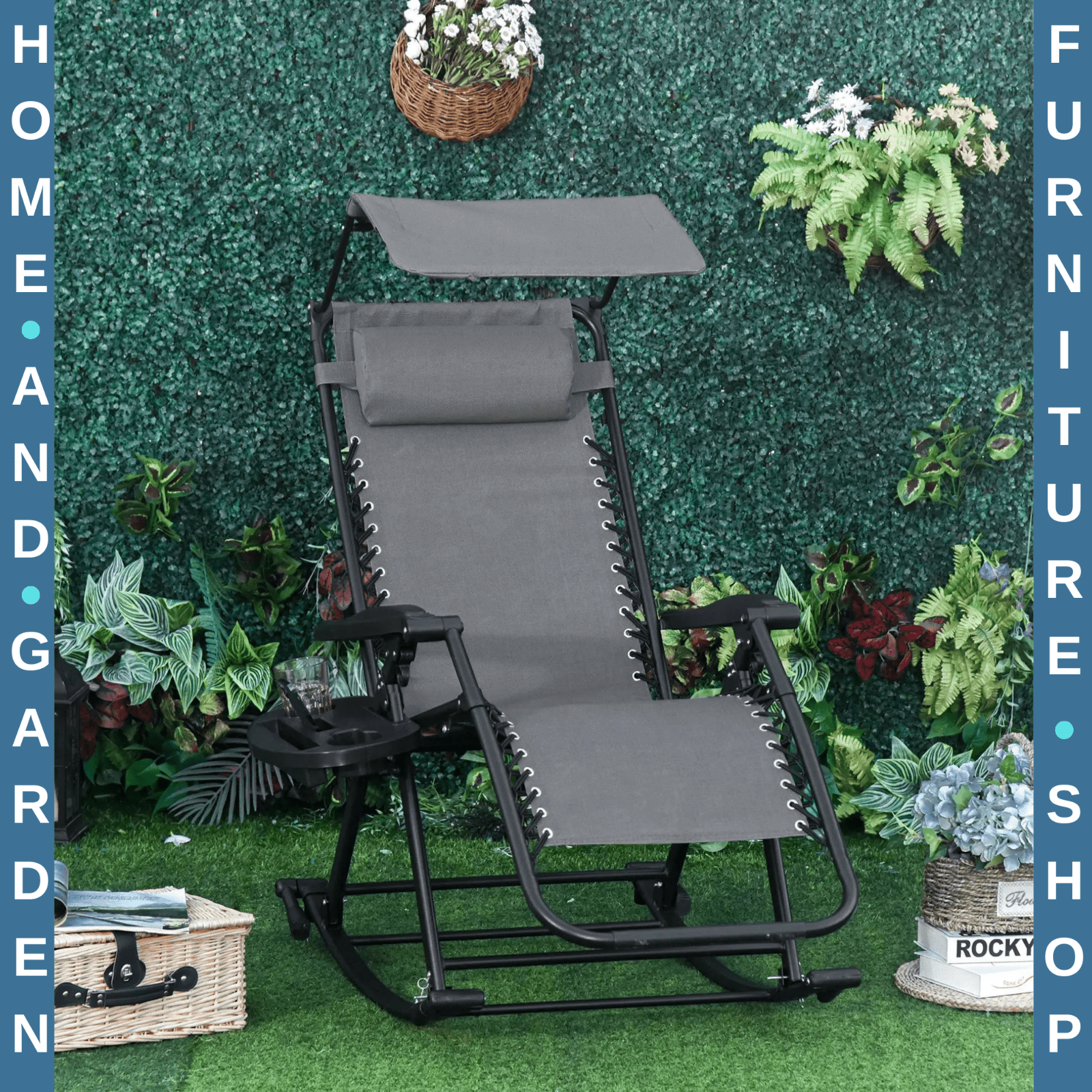 Folding Recliner Chair Outdoor Lounge Zero Gravity Seat With Adjustable Backrest - Home and Garden Furniture Shop - #rustic - furniture#