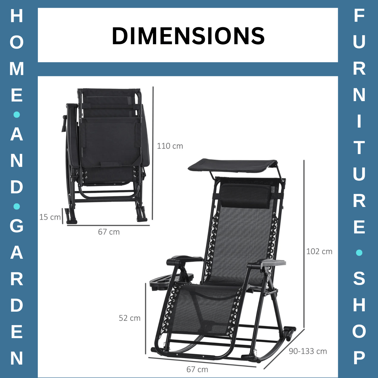 Folding Recliner Chair Outdoor Lounge Zero Gravity Seat With Adjustable Backrest - Home and Garden Furniture Shop - #rustic - furniture#