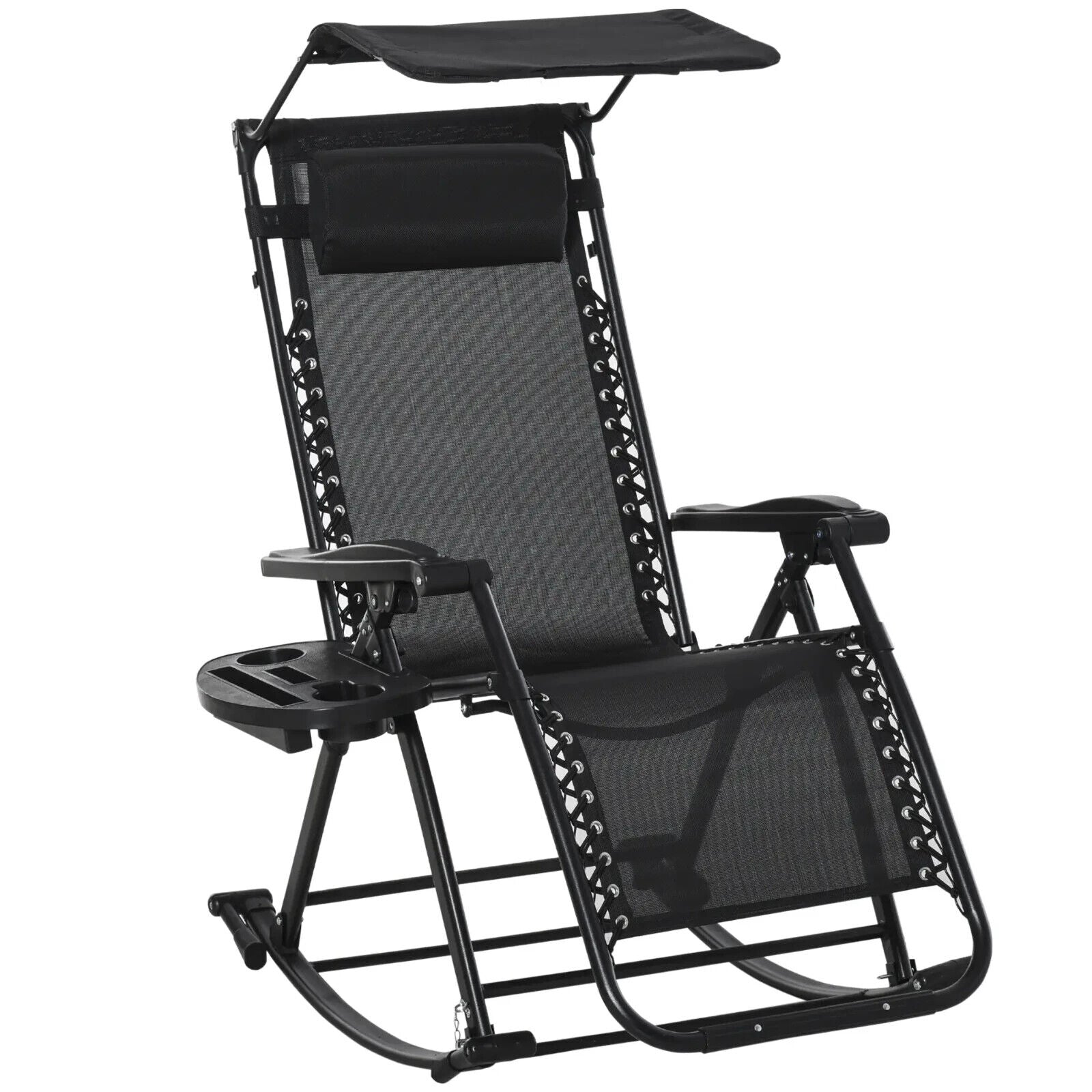 Folding Recliner Chair Outdoor Lounge Zero Gravity Seat With Adjustable Backrest - Home and Garden Furniture Shop - #rustic - furniture#