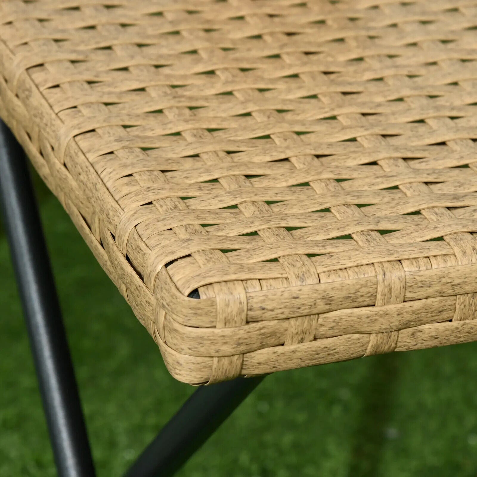 Folding Square Rattan Coffee Table - Steel Frame Outdoor Garden Bistro Table - Home and Garden Furniture Shop - #rustic - furniture#