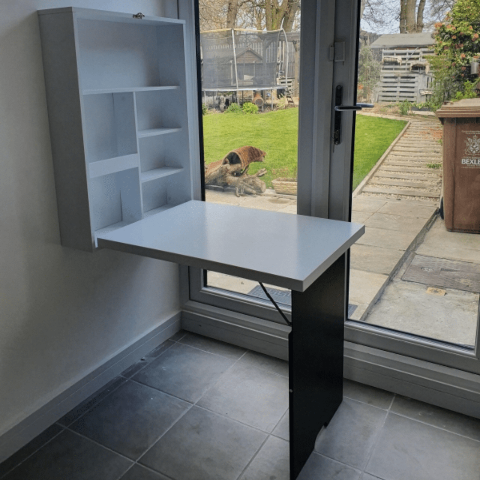 Folding Wall Mounted Desk Drop Leaf Breakfast Bar Dining Table Space Saving Desk - Home and Garden Furniture Shop - rustic - furniture