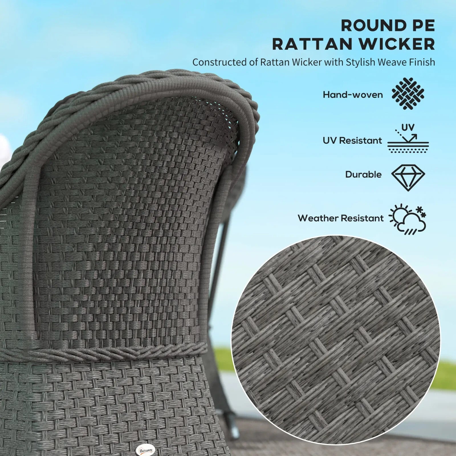 Four Piece Rattan Sofa Set w/ Glass Top Table Garden Outdoor Patio Furniture Set - Home and Garden Furniture Shop - rustic - furniture