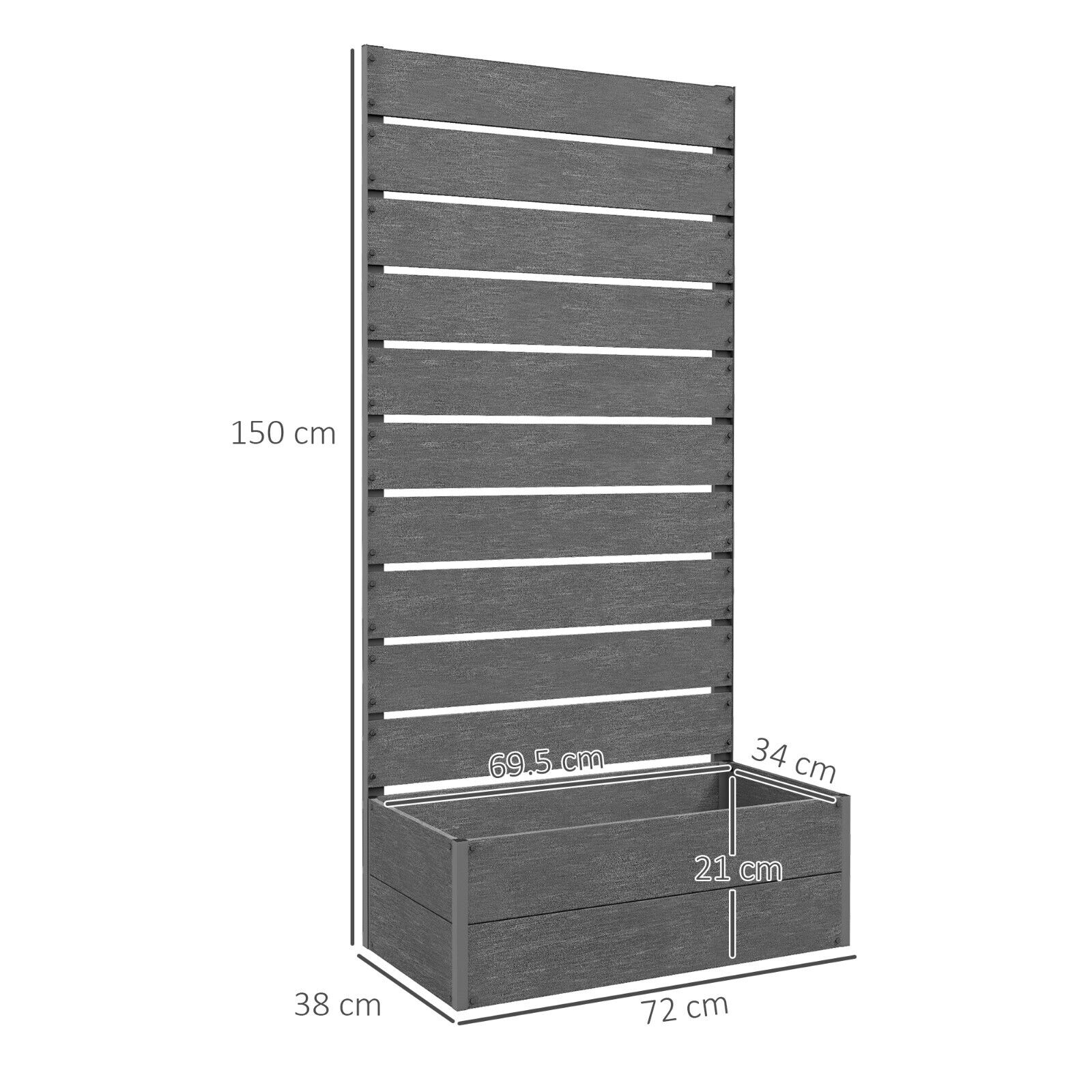 Freestanding Garden Planter with Trellis Raised Bed for Climbing Plants Outdoor - Home and Garden Furniture Shop - #rustic - furniture#