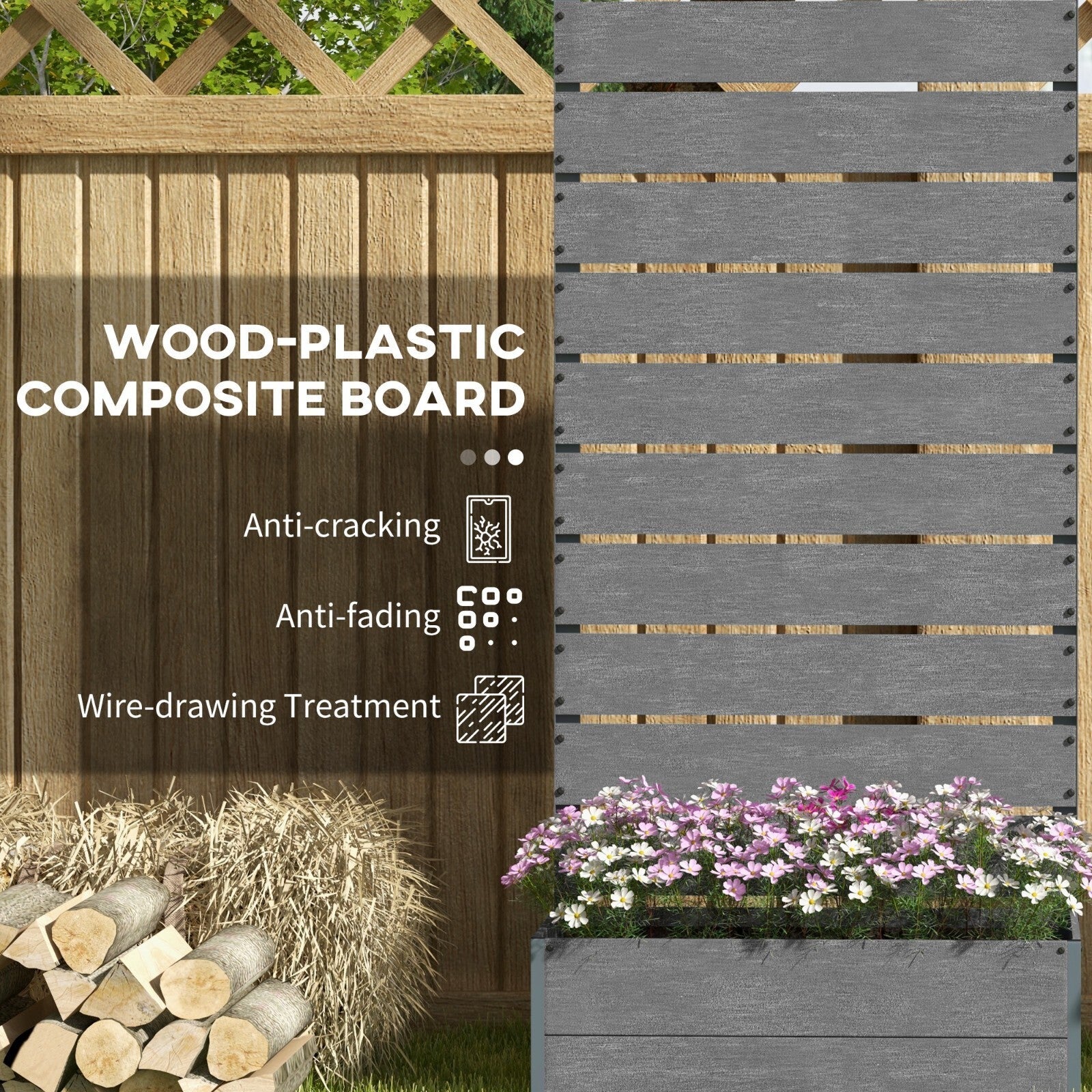 Freestanding Garden Planter with Trellis Raised Bed for Climbing Plants Outdoor - Home and Garden Furniture Shop - rustic - furniture