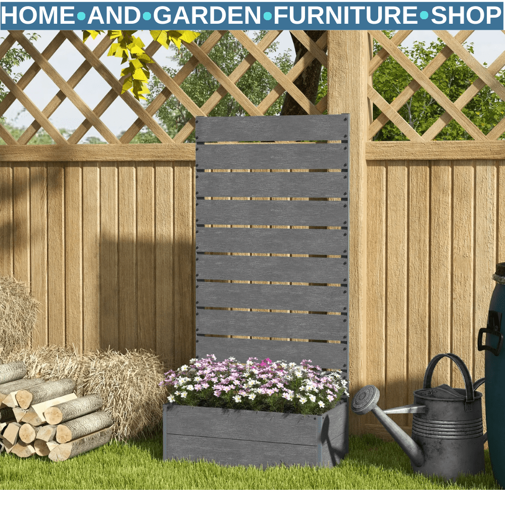 Freestanding Garden Planter with Trellis Raised Bed for Climbing Plants Outdoor - Home and Garden Furniture Shop - #rustic - furniture#