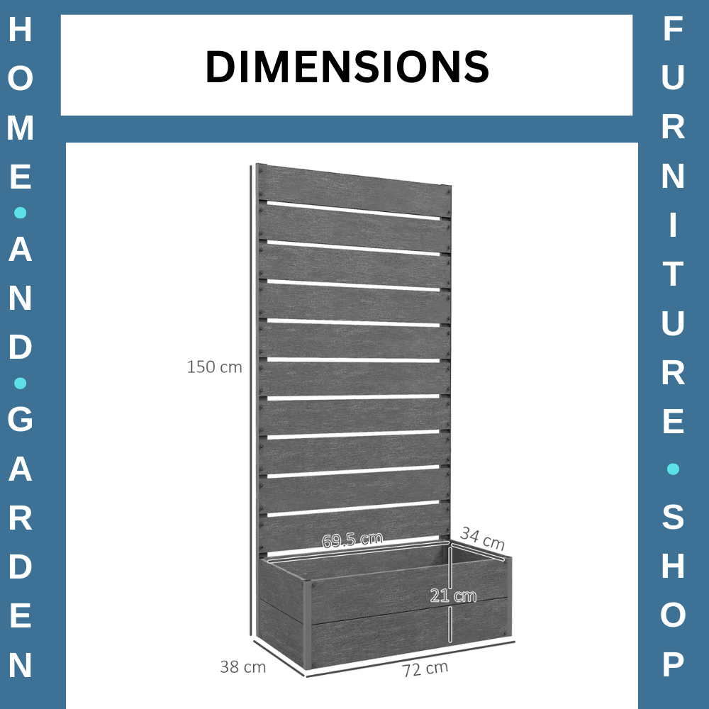 Freestanding Garden Planter with Trellis Raised Bed for Climbing Plants Outdoor - Home and Garden Furniture Shop - #rustic - furniture#