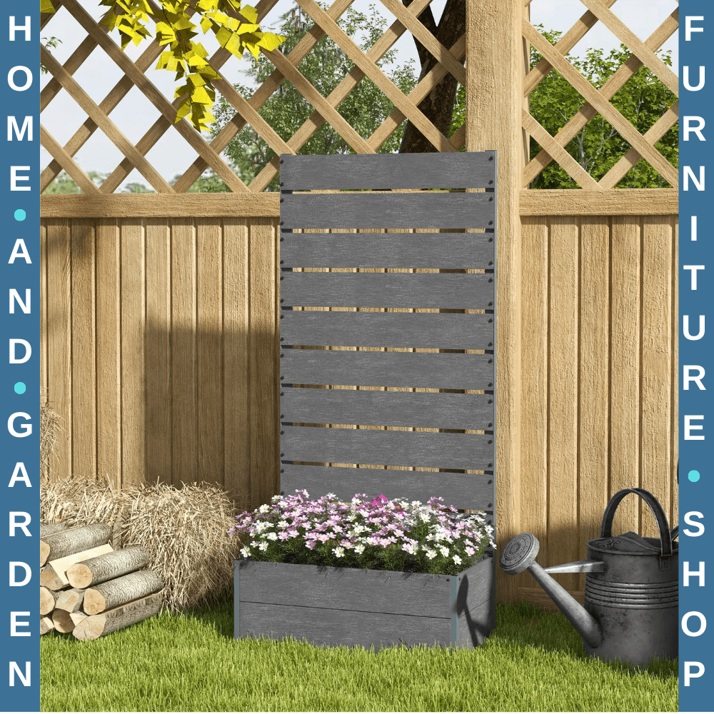 Freestanding Garden Planter with Trellis Raised Bed for Climbing Plants Outdoor - Home and Garden Furniture Shop - #rustic - furniture#