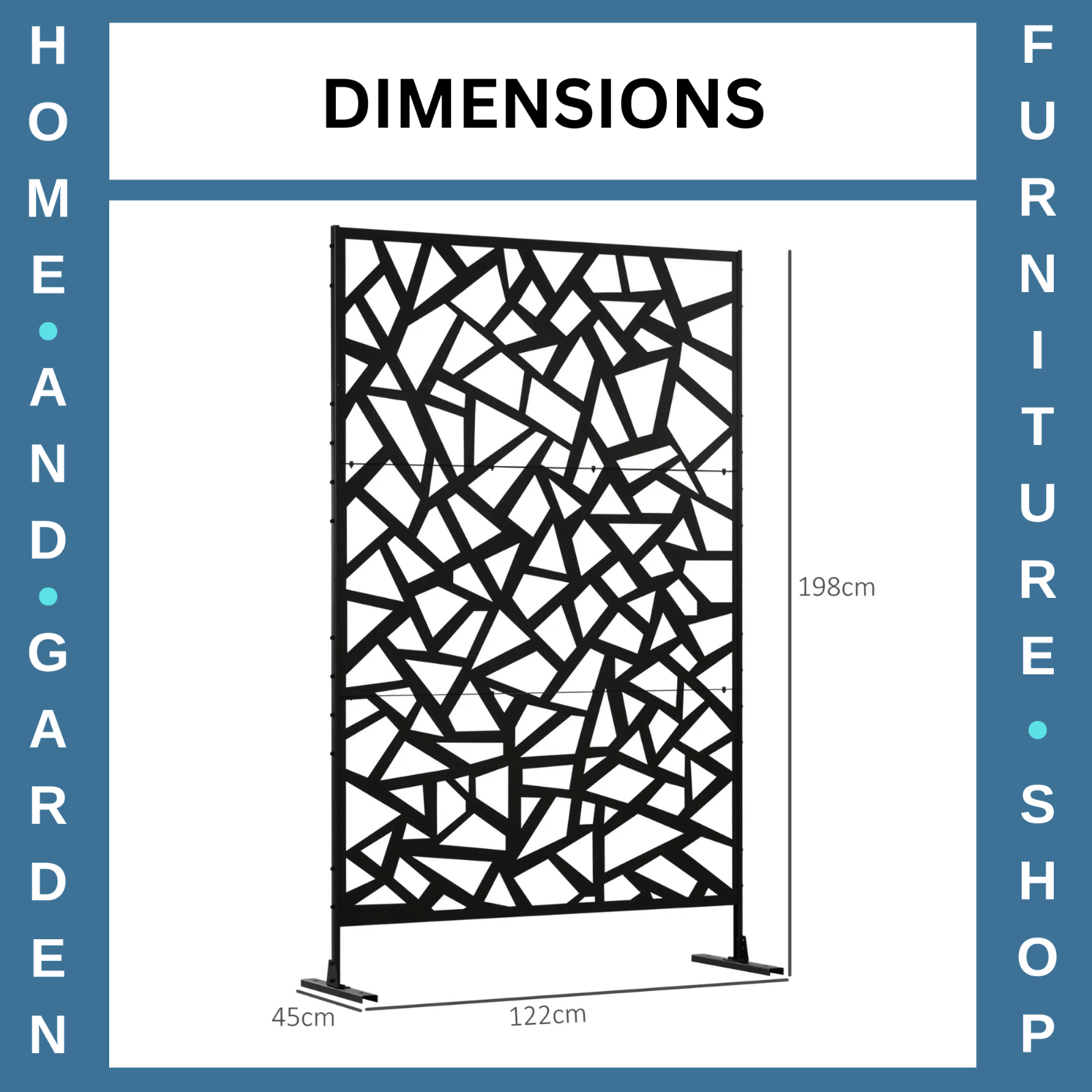 Freestanding Metal Garden Screen - Decorative Outdoor Divider with Screws - Home and Garden Furniture Shop - rustic - furniture