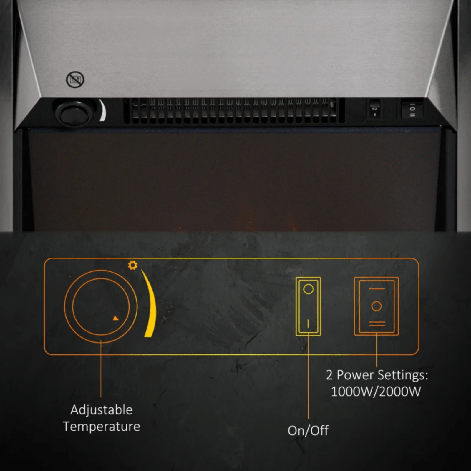 Freestanding Modern Electric Fireplace Heater Stove Burner LED Flame Fire Effect - Home and Garden Furniture Shop - rustic - furniture