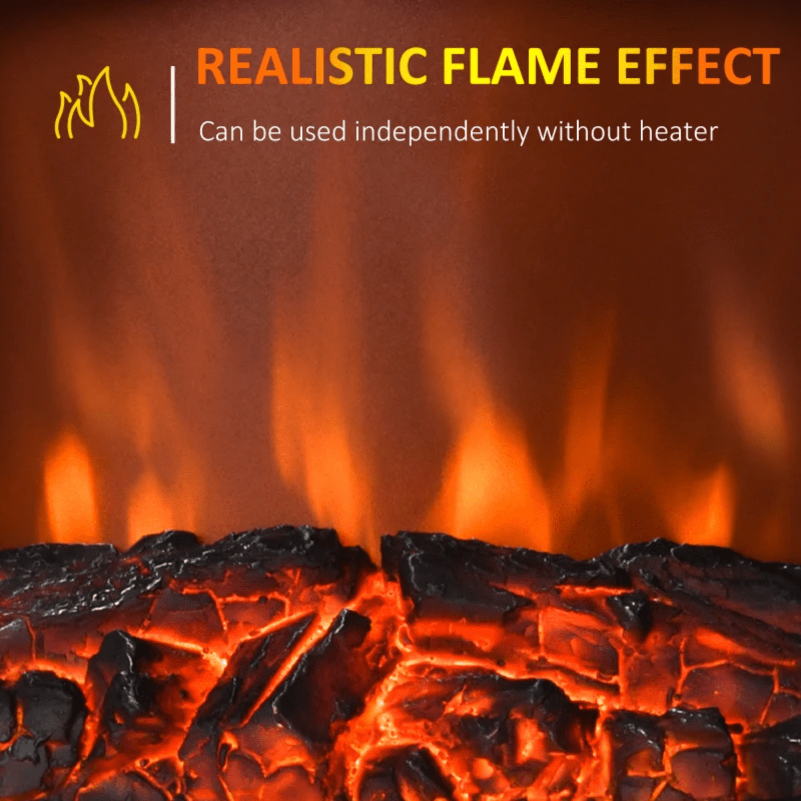 Freestanding Modern Electric Fireplace Heater Stove Burner LED Flame Fire Effect - Home and Garden Furniture Shop - rustic - furniture