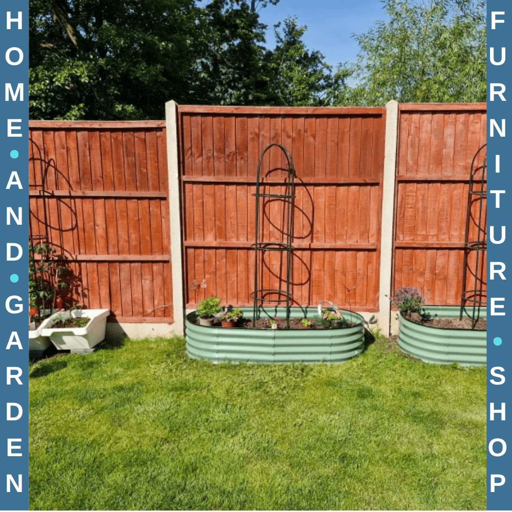 Galvanised Raised Garden Bed Planter Box with Safety Edging for Herbs Flowers - Home and Garden Furniture Shop - #rustic - furniture#