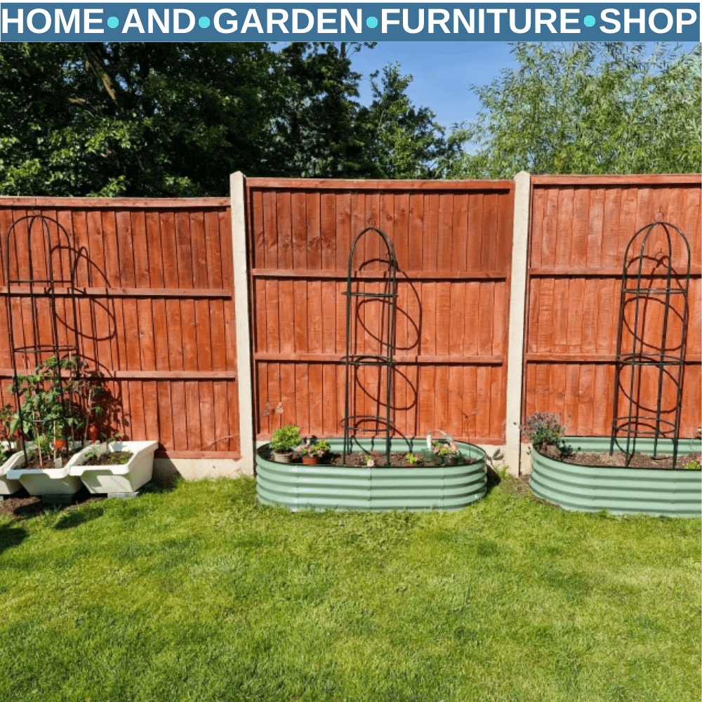 Galvanised Raised Garden Bed Planter Box with Safety Edging for Herbs Flowers - Home and Garden Furniture Shop - #rustic - furniture#