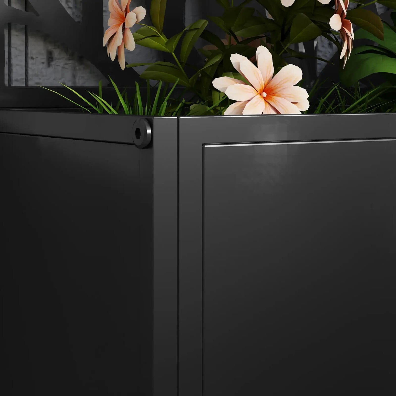 Garden Bed with Privacy Screen Wall Mounted or Freestanding Raised Planter - Home and Garden Furniture Shop - rustic - furniture