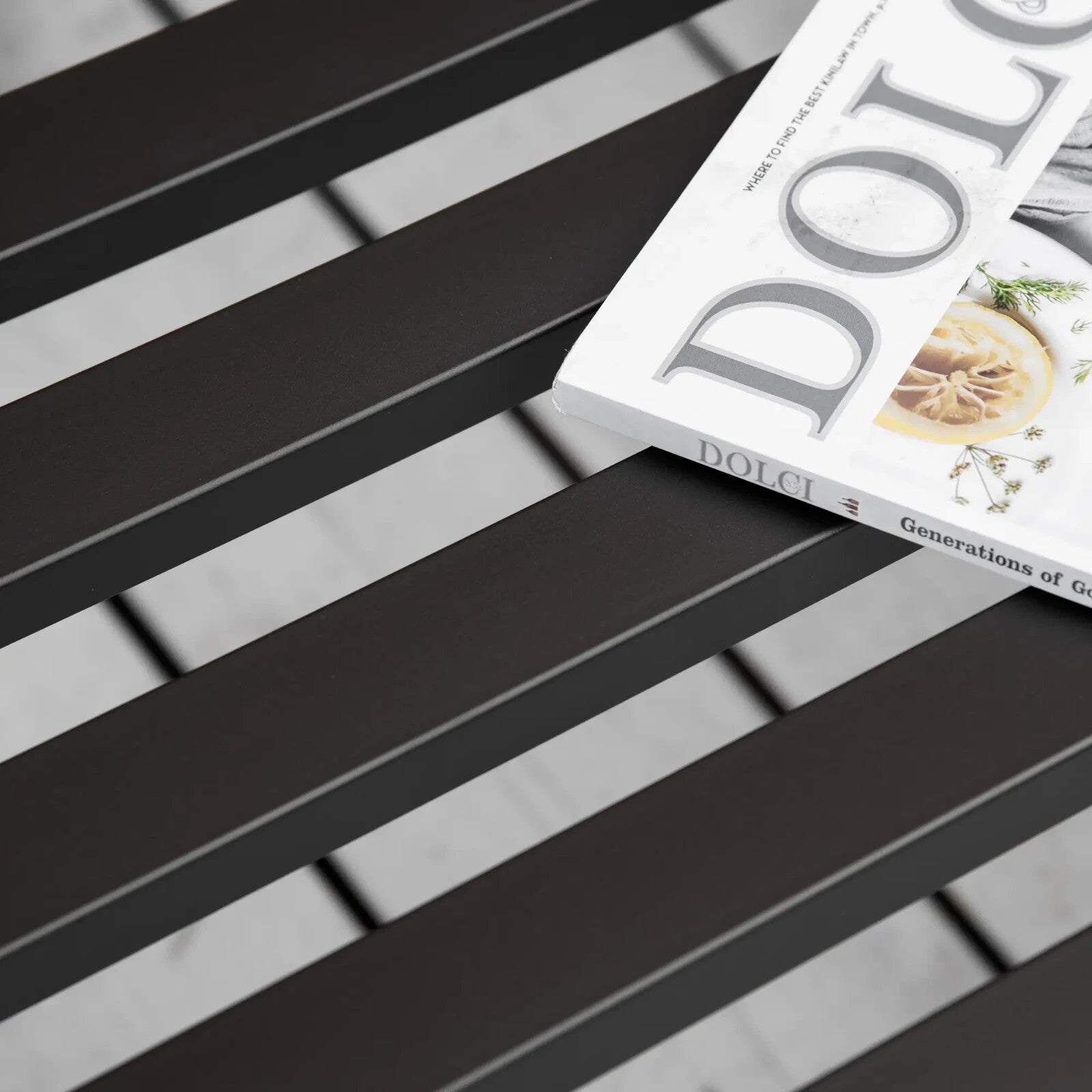 Garden Bench 2 - Seater Powder Coated Weather - Resistant with Slatted Seat Brown - Home and Garden Furniture Shop - rustic - furniture