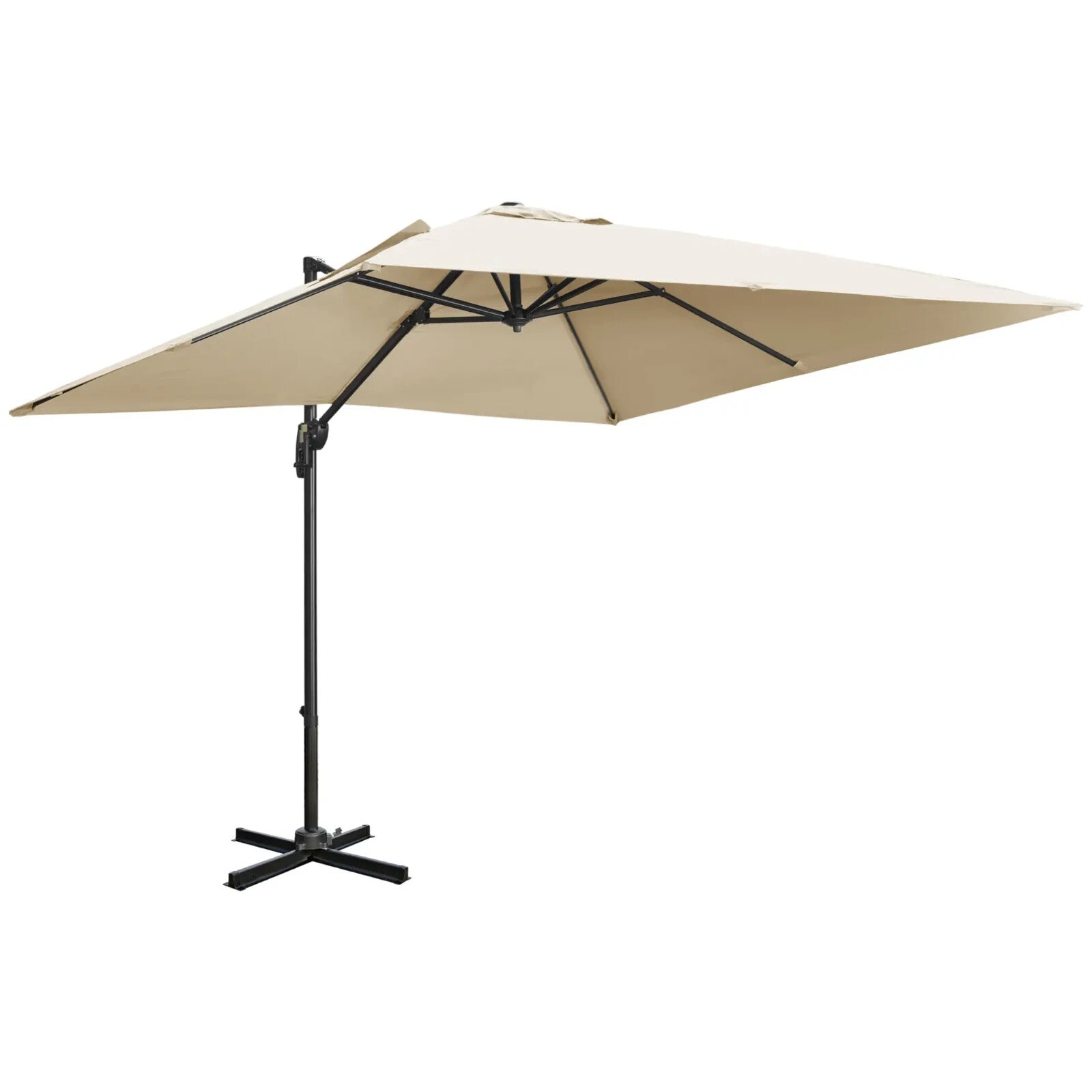 Garden Cantilever Parasol 2.7m Square Outdoor Umbrella 360 Rotation Patio Shade - Home and Garden Furniture Shop - rustic - furniture