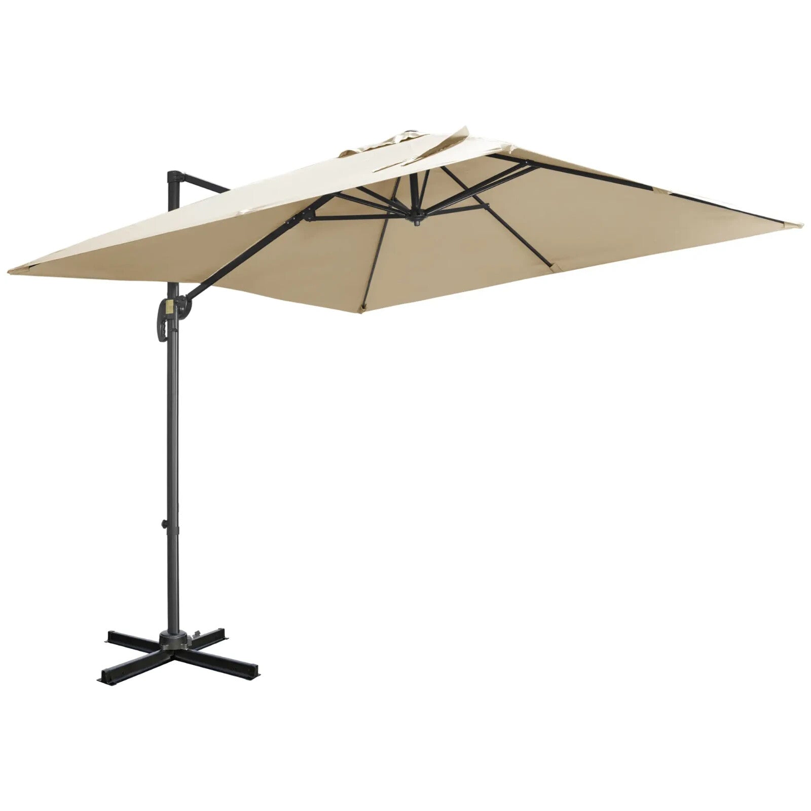 Garden Cantilever Parasol 2.7m Square Outdoor Umbrella 360 Rotation Patio Shade - Home and Garden Furniture Shop - rustic - furniture