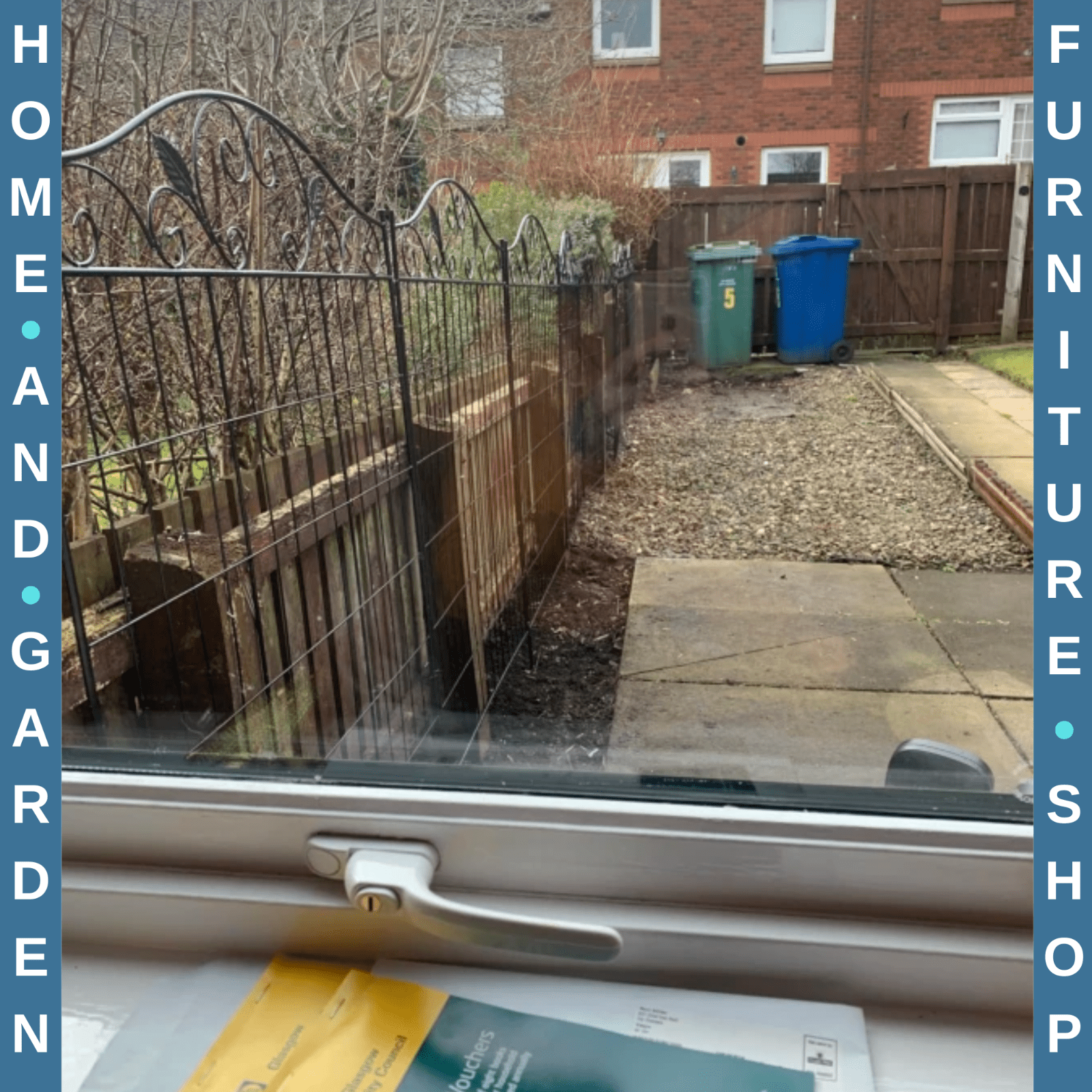 Garden Decorative Fence 4 Panels Steel Border Edging for Landscaping 365x112 cm - Home and Garden Furniture Shop - rustic - furniture