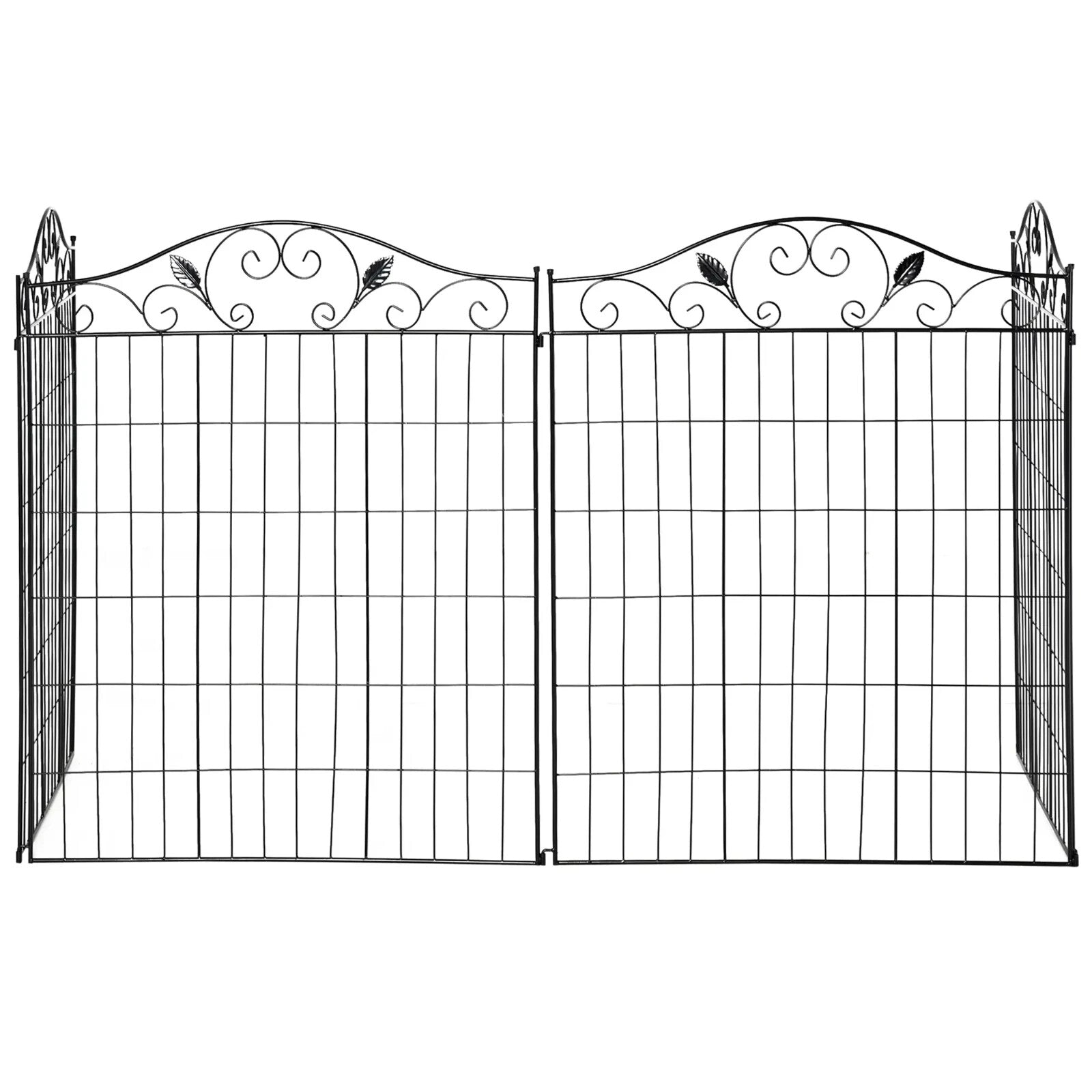 Garden Decorative Fence 4 Panels Steel Border Edging for Landscaping 365x112 cm - Home and Garden Furniture Shop - rustic - furniture