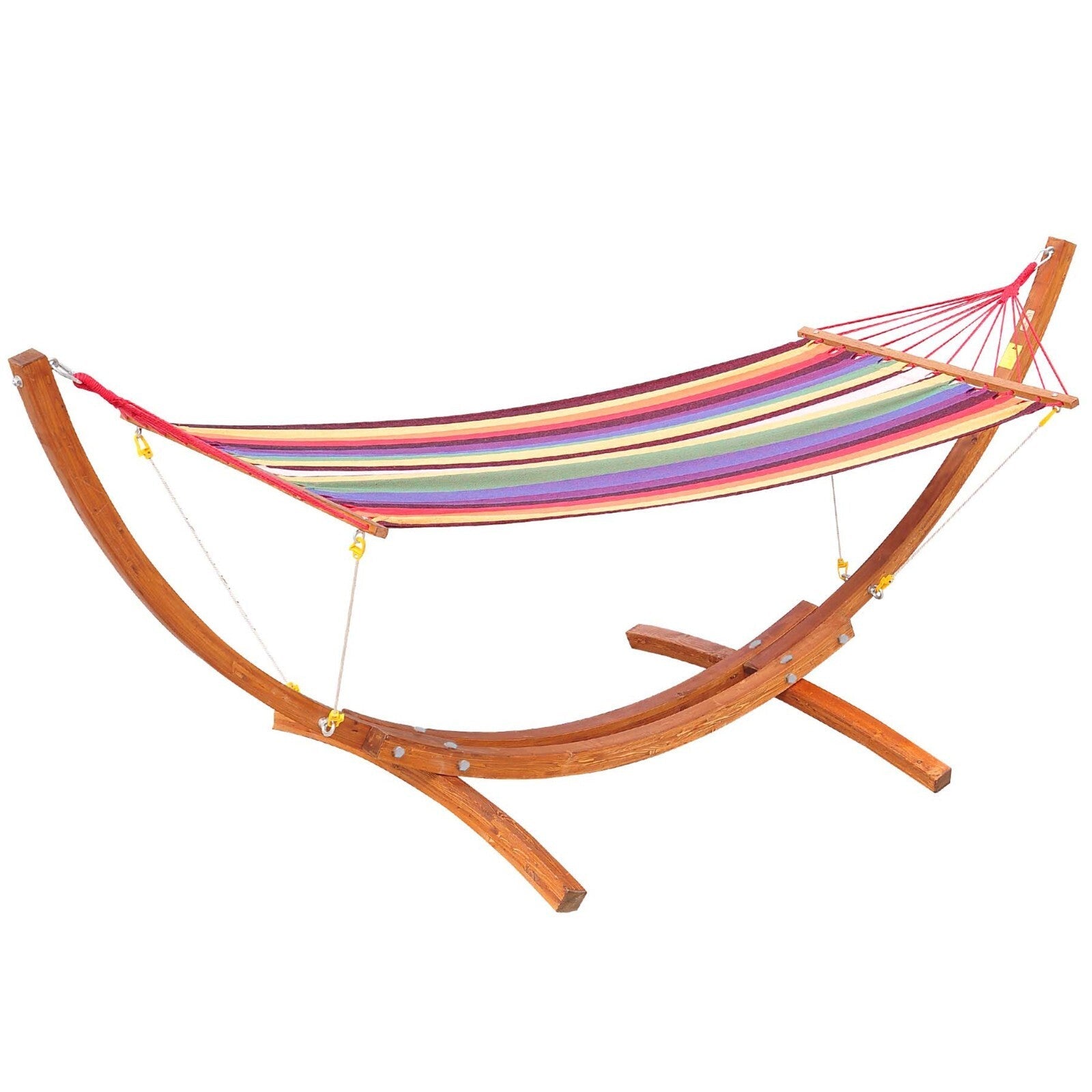 Garden Hammock with Stand Wooden Stand Frame Sun Patio Swing Chair Day Bed Seat - Home and Garden Furniture Shop - rustic - furniture
