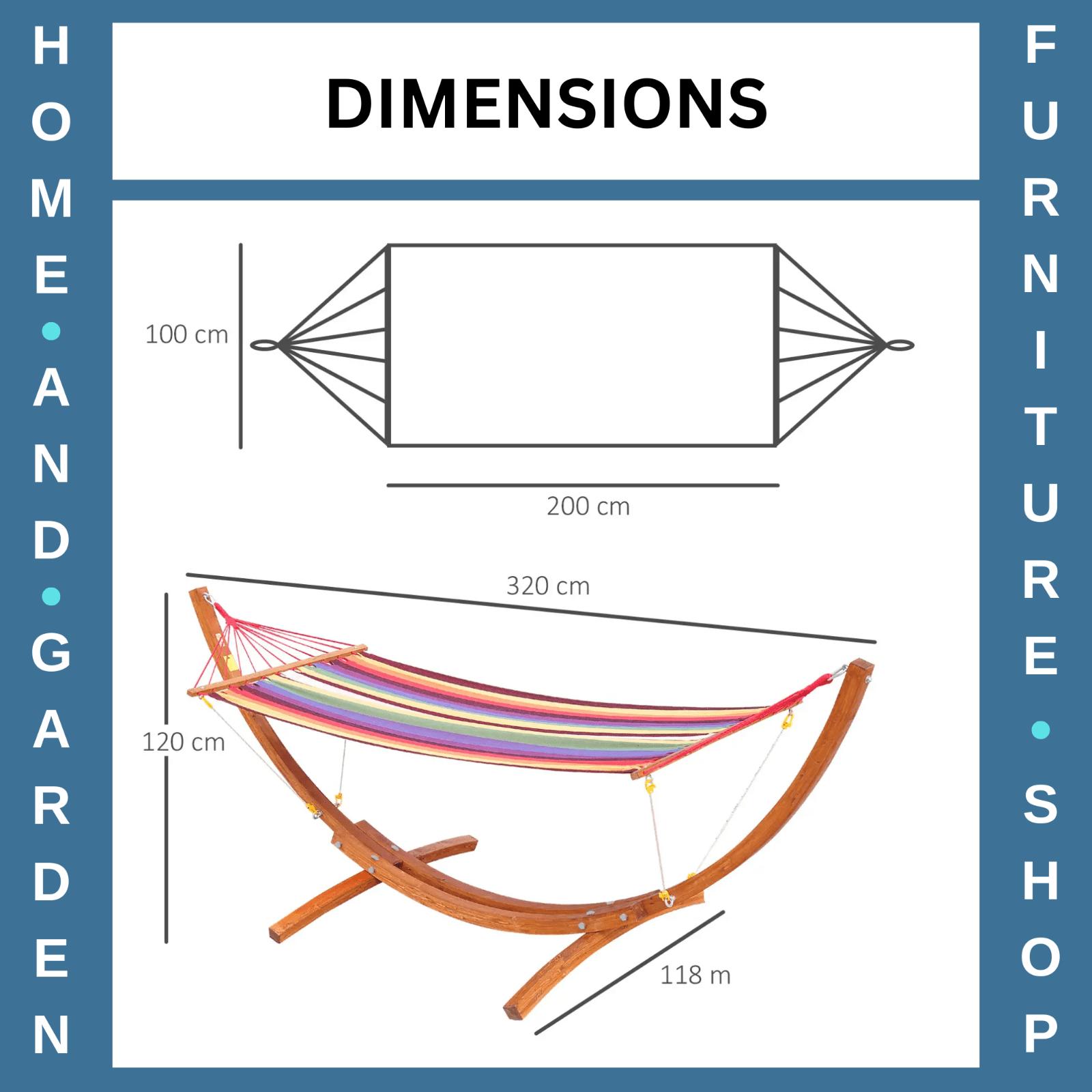 Garden Hammock with Stand Wooden Stand Frame Sun Patio Swing Chair Day Bed Seat - Home and Garden Furniture Shop - rustic - furniture