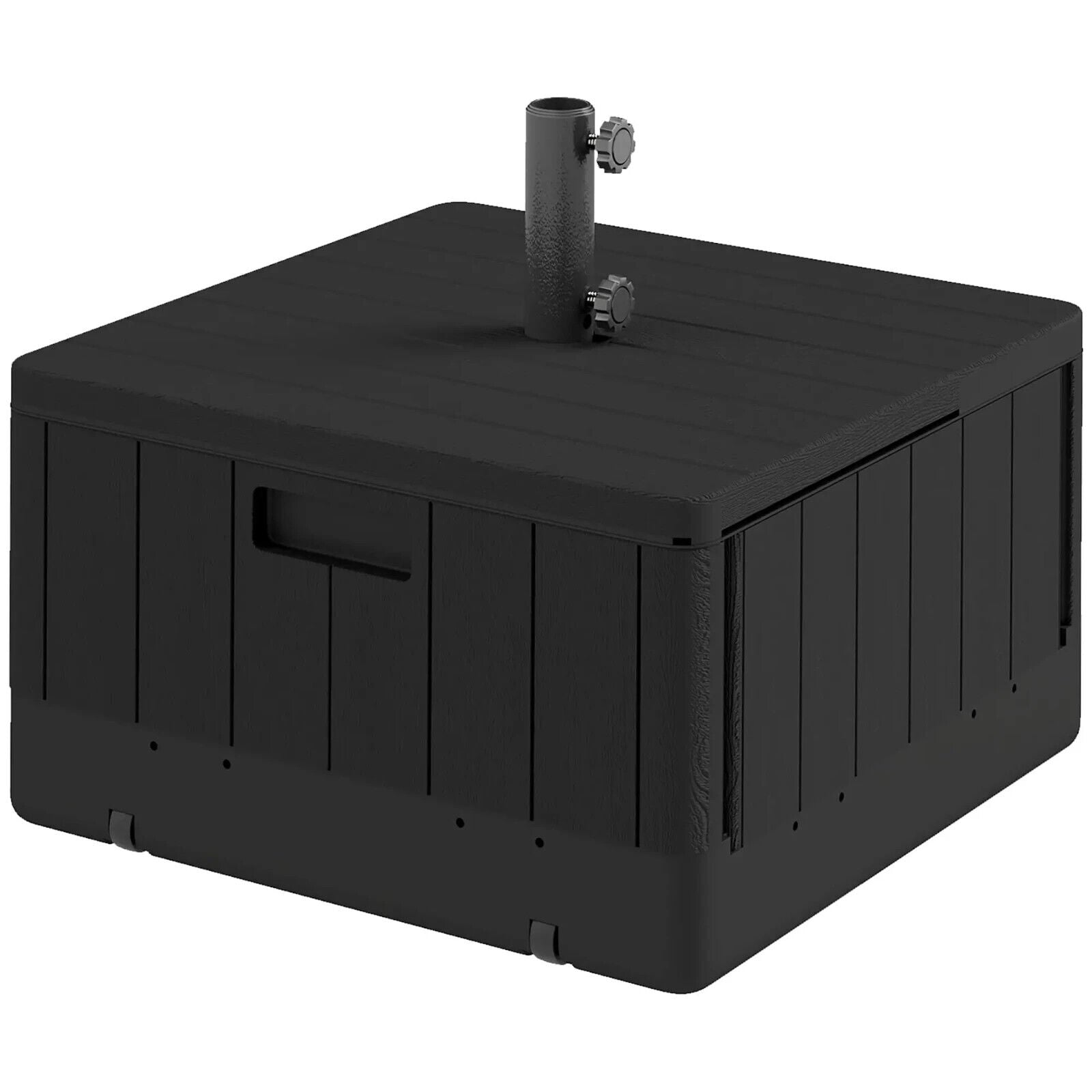 Garden Parasol Base 80kg Heavy Duty Umbrella Stand with Wheels & Handles Outdoor - Home and Garden Furniture Shop - #rustic - furniture#
